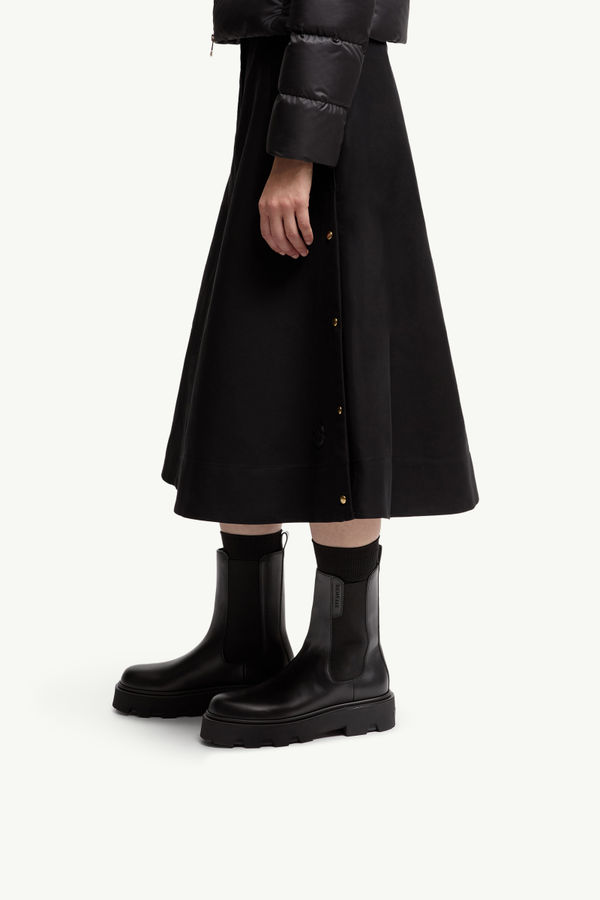 Bottes Chelsea Aurea en cuir Femmes Noir Moncler 1