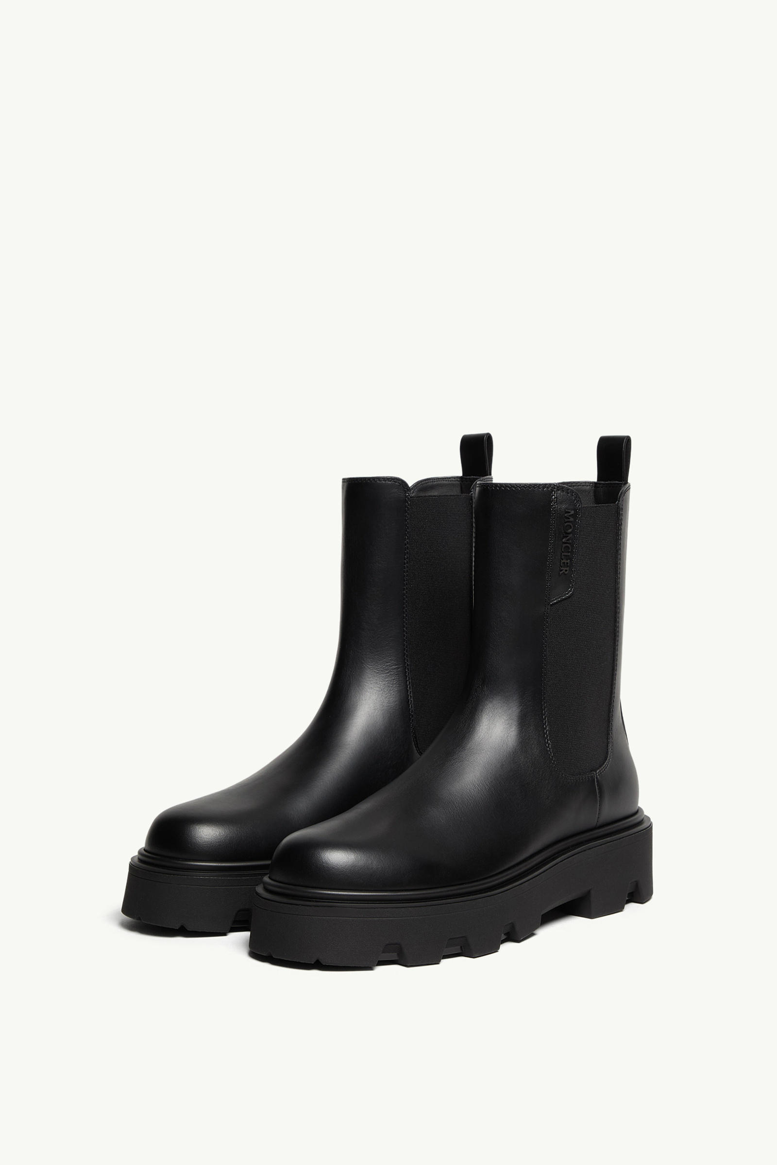Aurea Leather Chelsea Boots Women Black Moncler 3