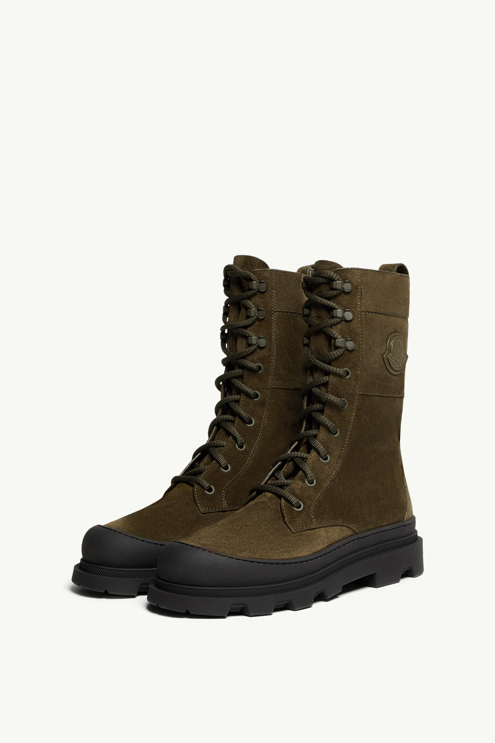 Botas con cordones de ante Vera High Mujer Verde Oliva Moncler 3