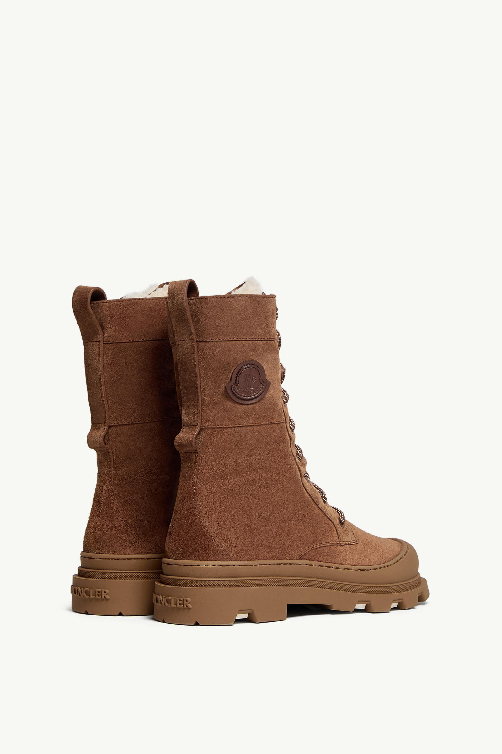 Bottes en daim à lacets Vera High Femmes Marron Moncler 4