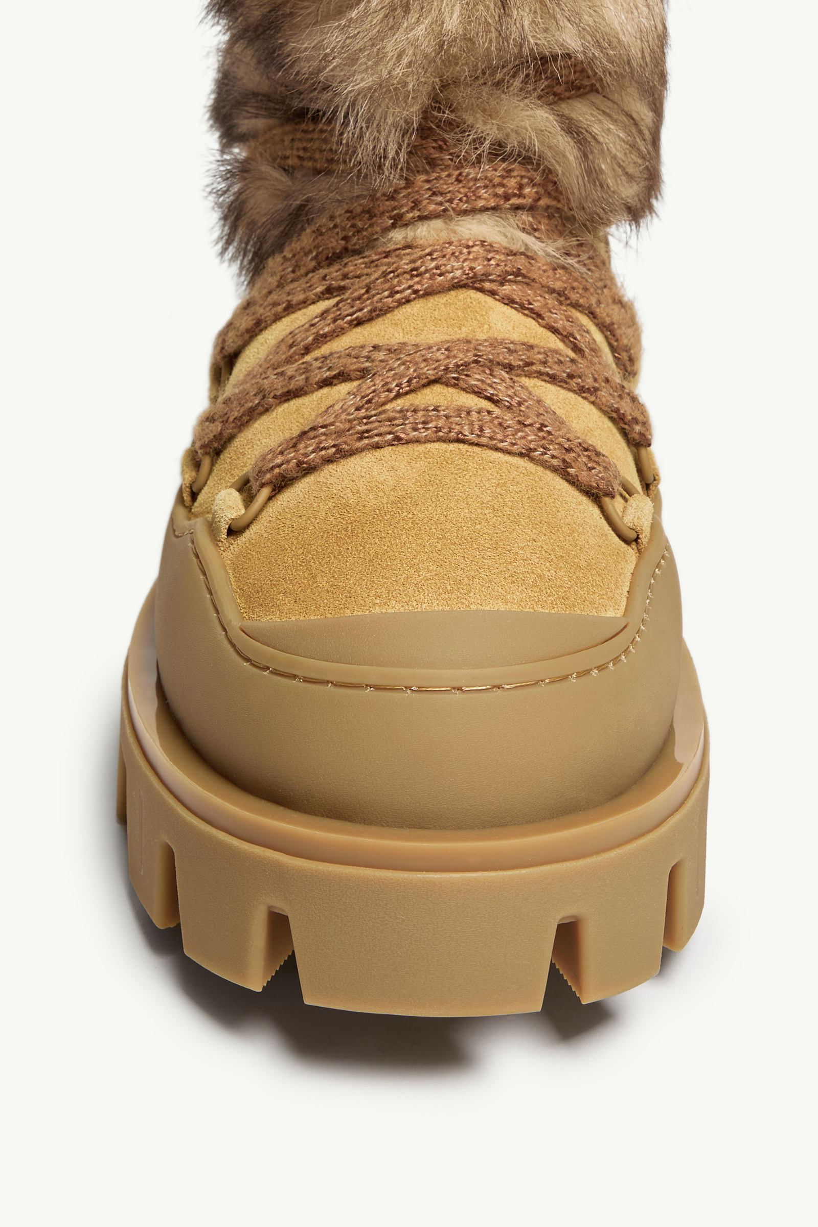 Peak Après Suede & Shearling Boots Women Camel Beige Moncler 2