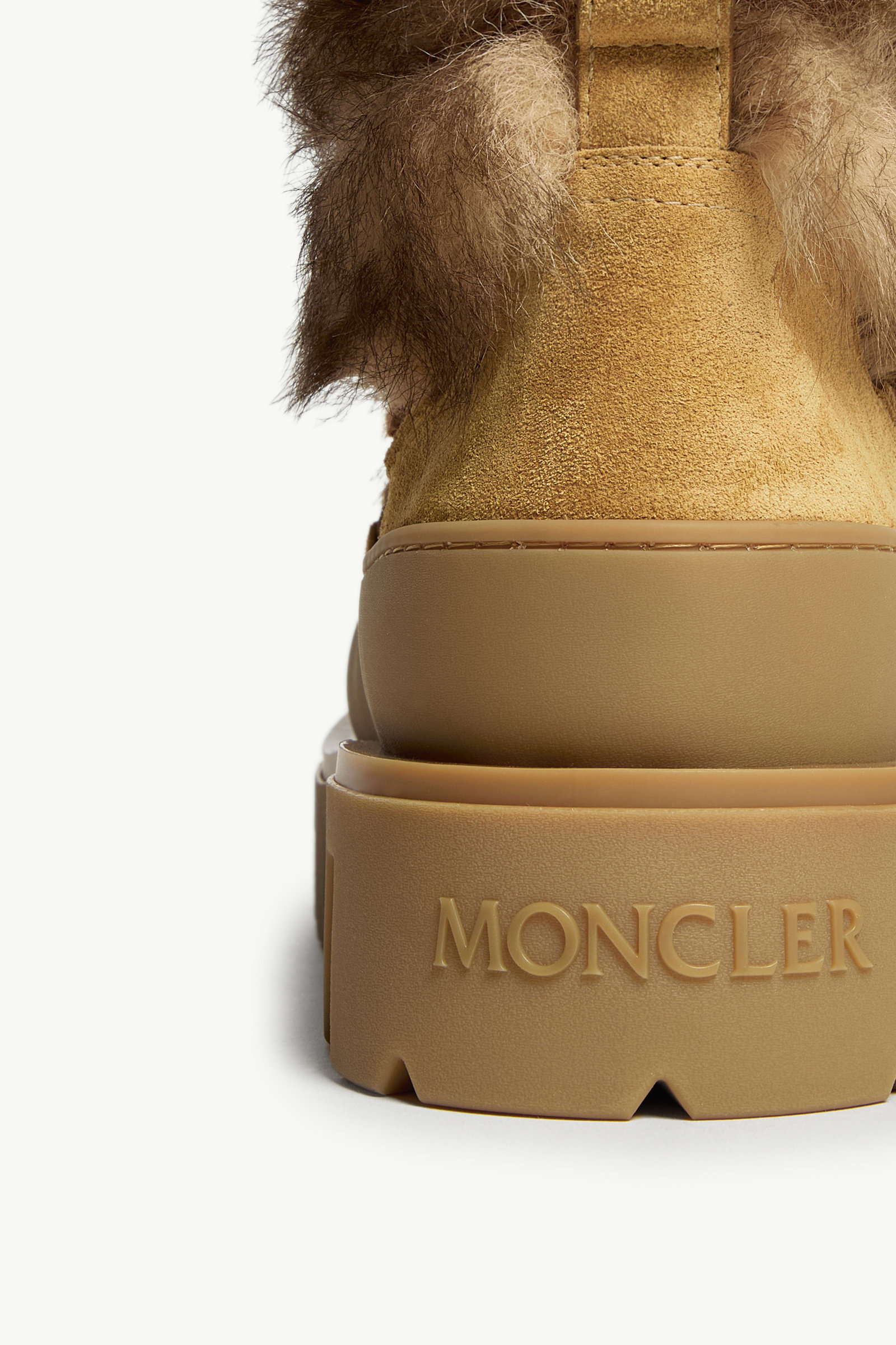 Peak Après Suede & Shearling Boots Women Camel Beige Moncler 6