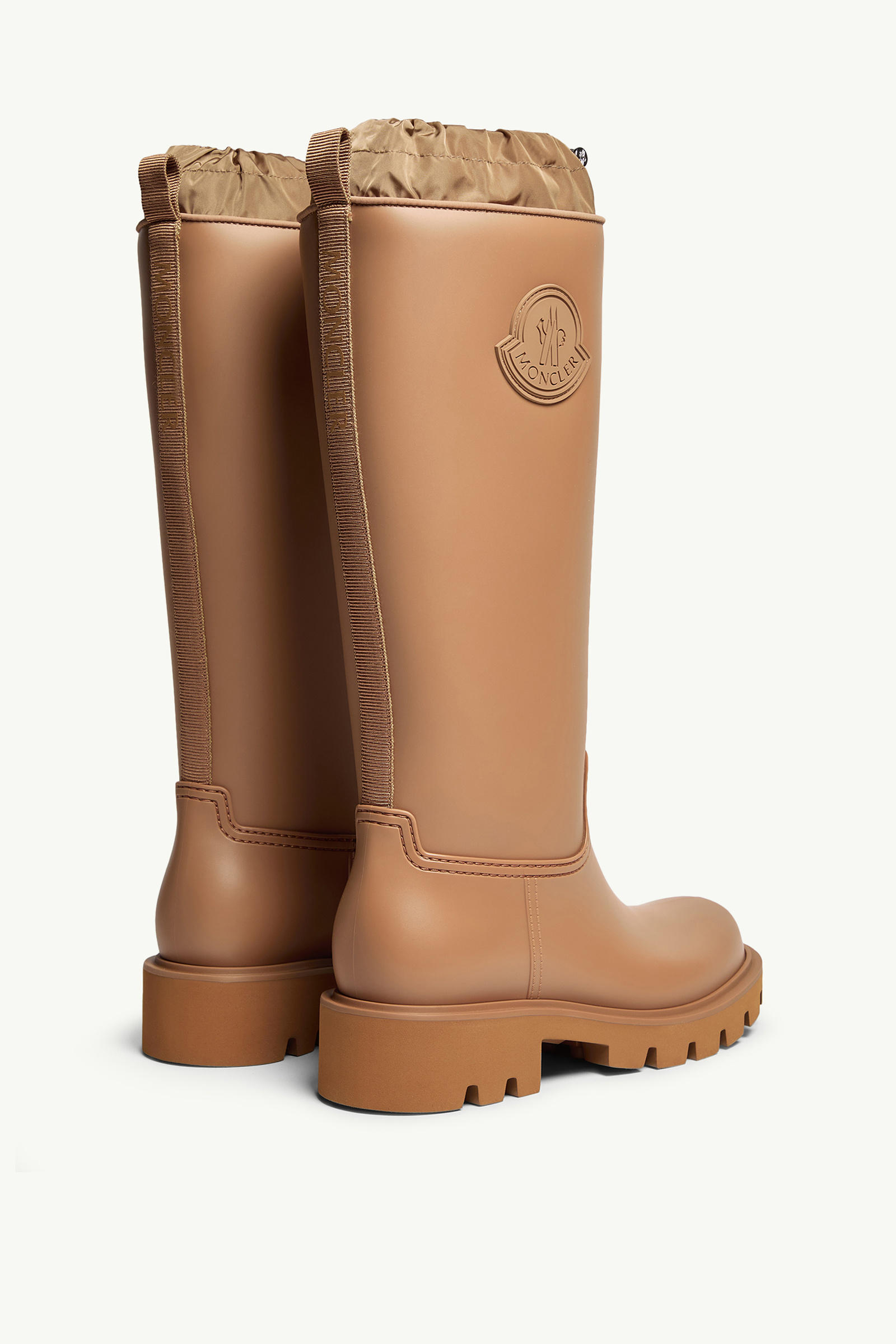 Kickstream High Rain Boots Women Light Brown Moncler 4