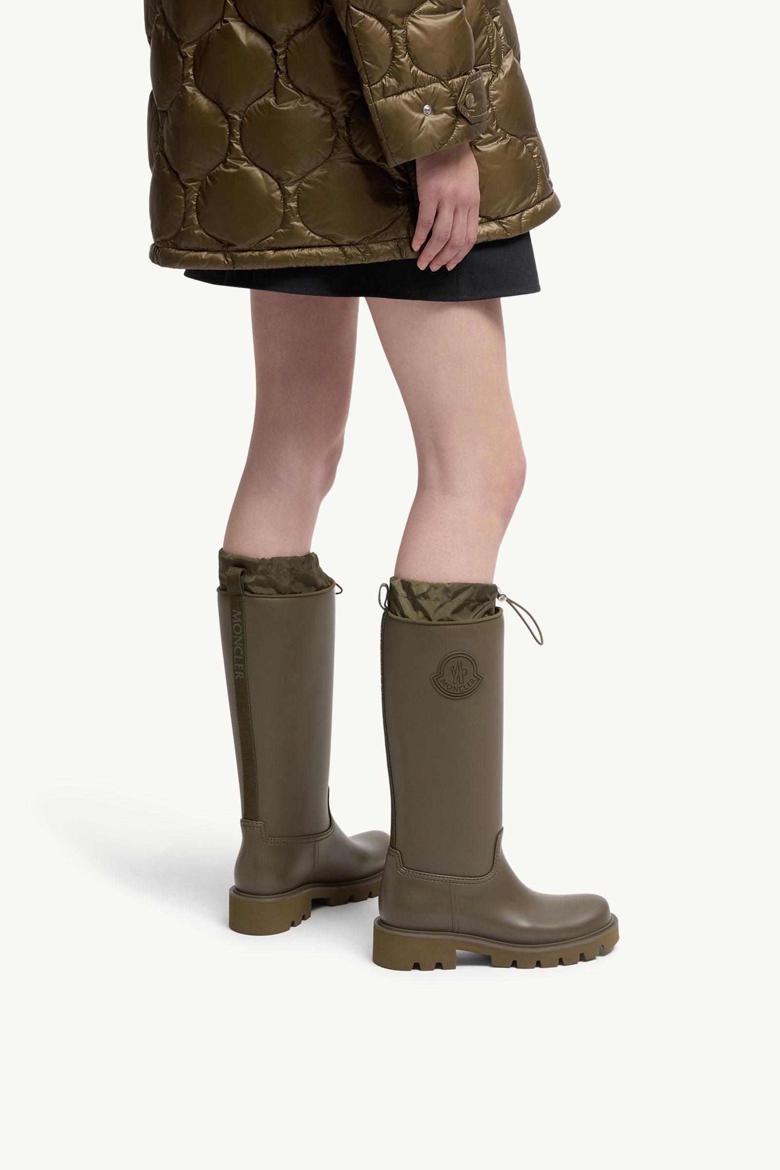 Kickstream High Rain Boots Women Olive Green Moncler 1