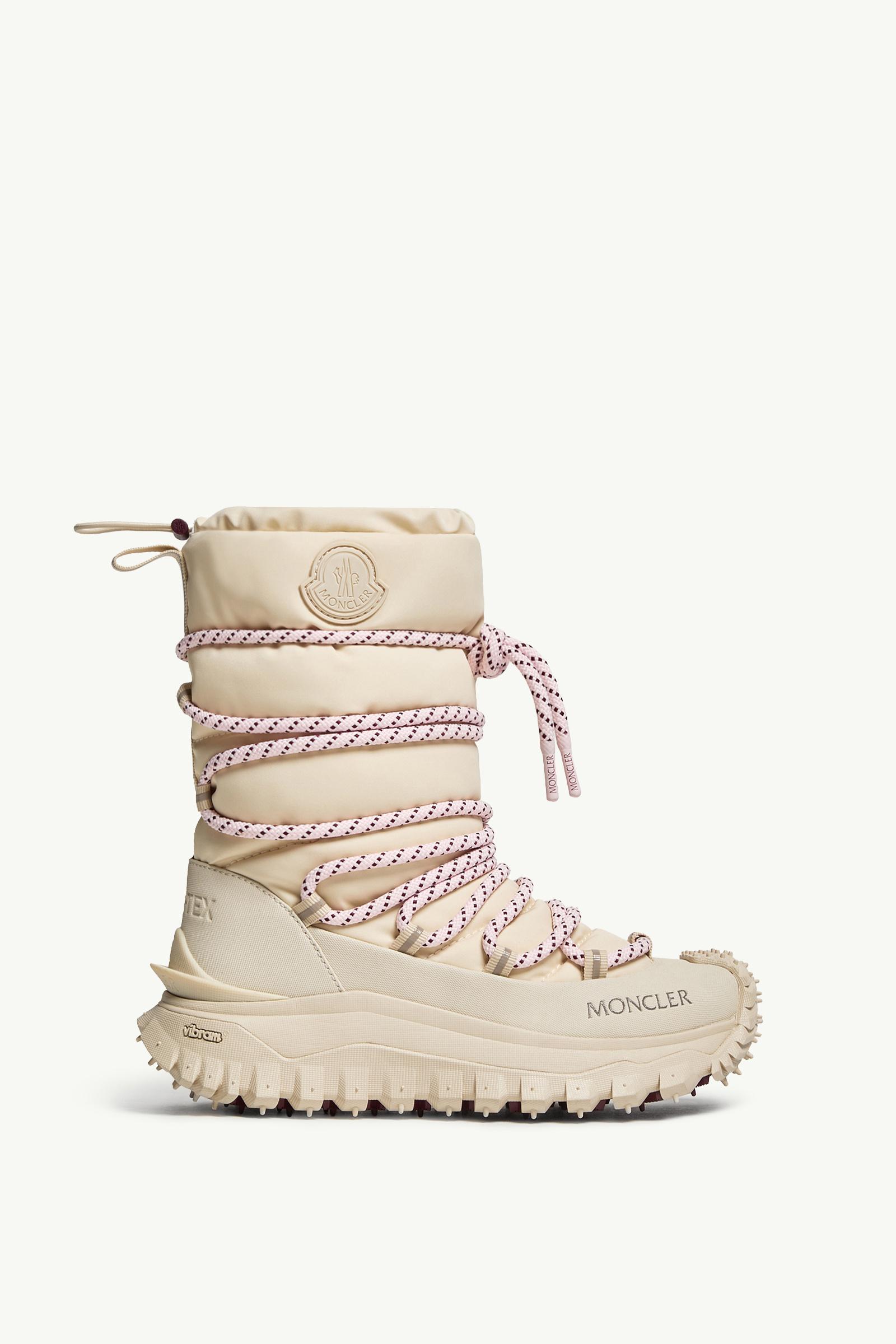 Moncler 防水ブーツ クリーム色 Light Brown Kickstream High Rain Boots - Boots for Women | Moncler US