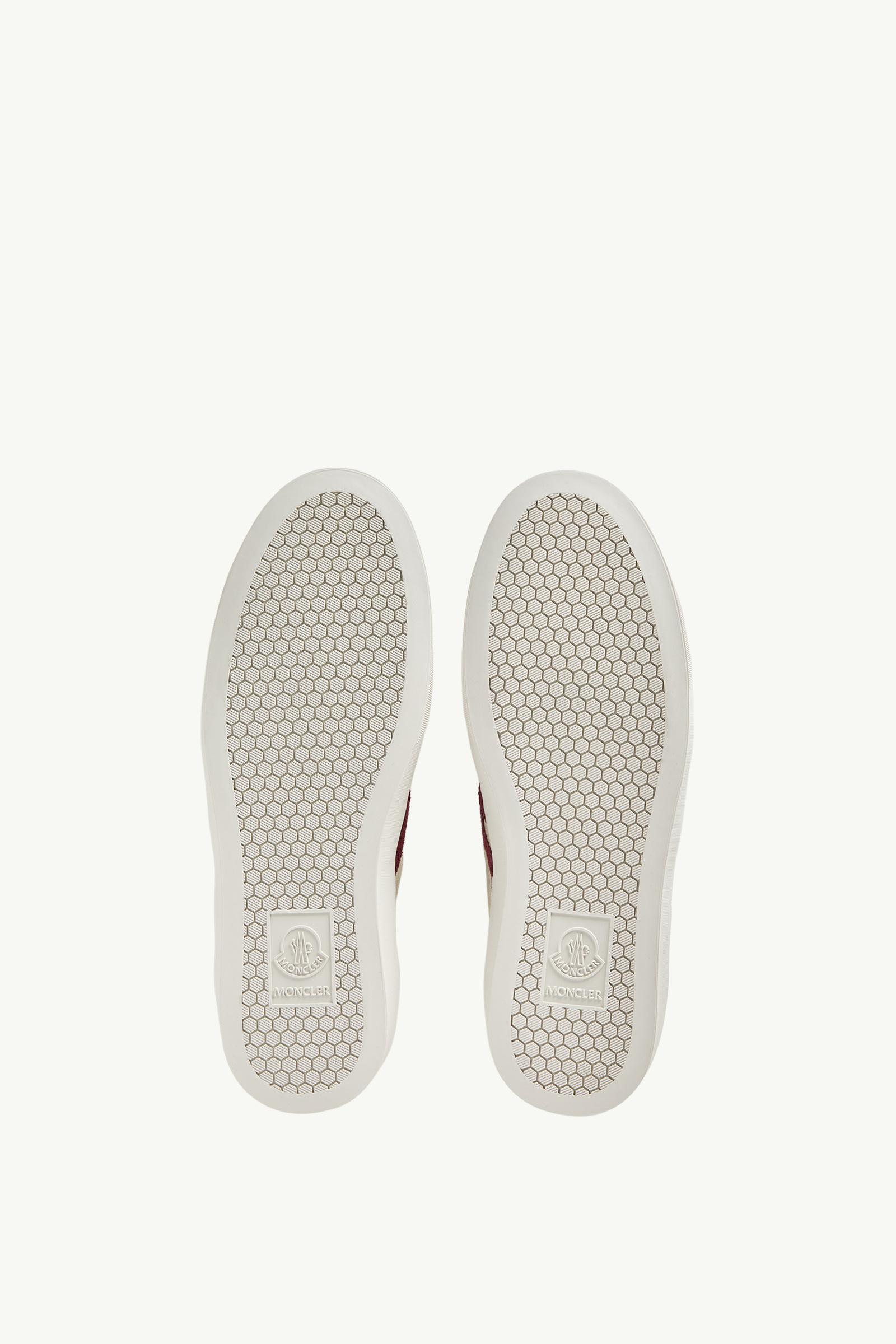 Beige & Burgundy Monaco2 Leather Trainers - Sneakers for Men