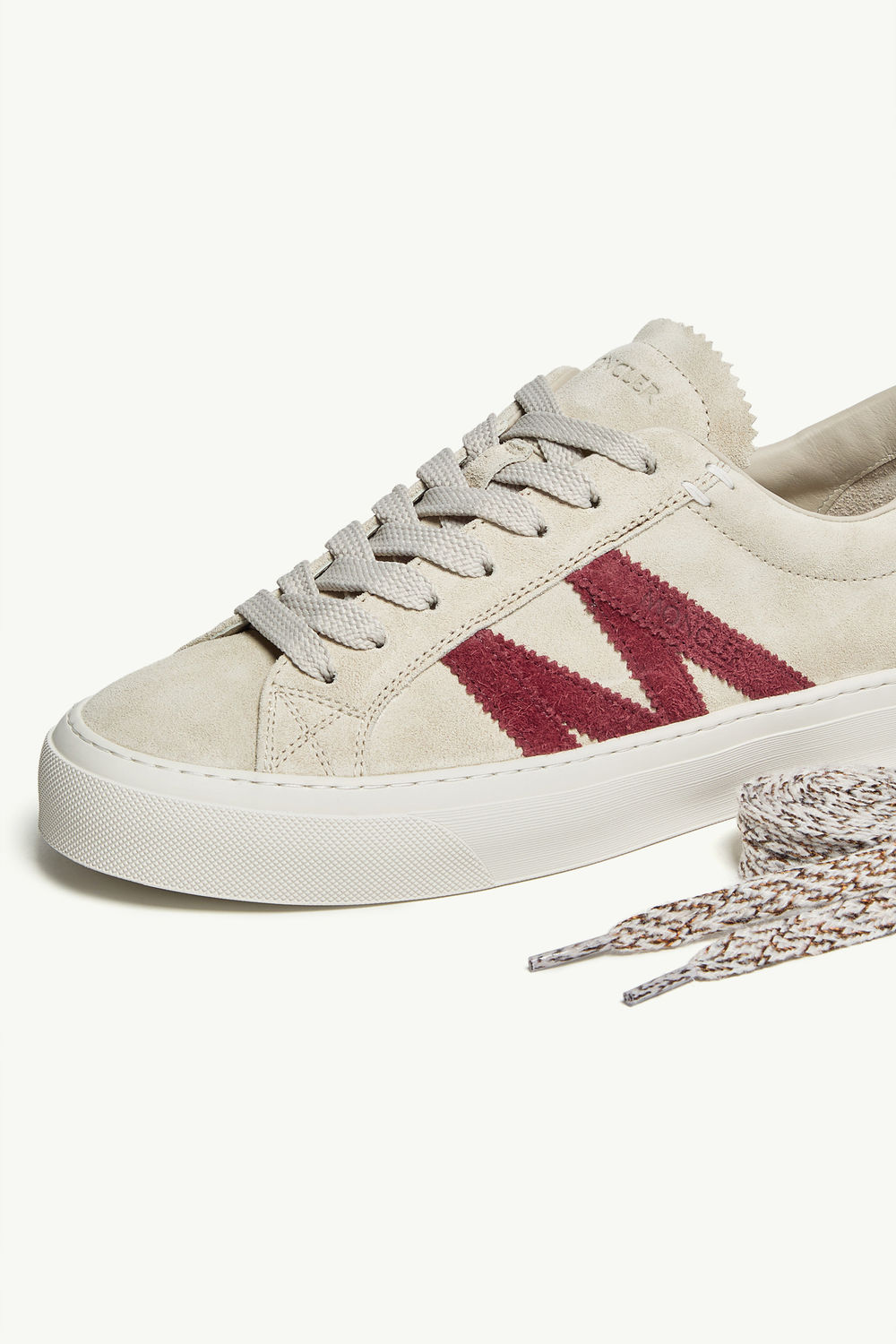 Zapatillas de piel Monaco2 Hombre Beige & Burdeos Moncler 7