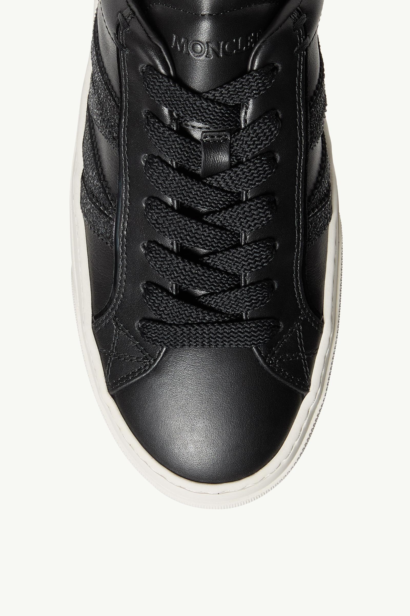Black Monaco2 Leather & Glitter Sneakers - Sneakers for
