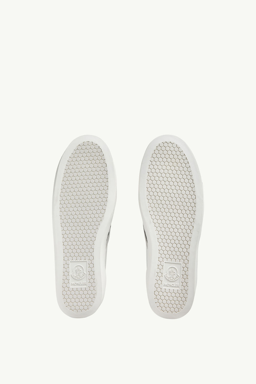 Monaco2 Leather & Glitter Trainers Women White Moncler 6