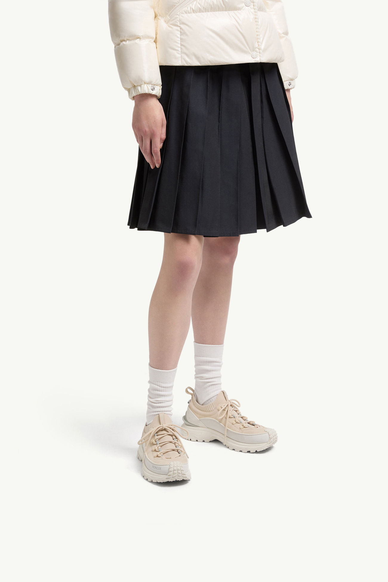 Trailgrip Lite3 Nubuck & Suede Sneakers Women White Ivory Moncler 1