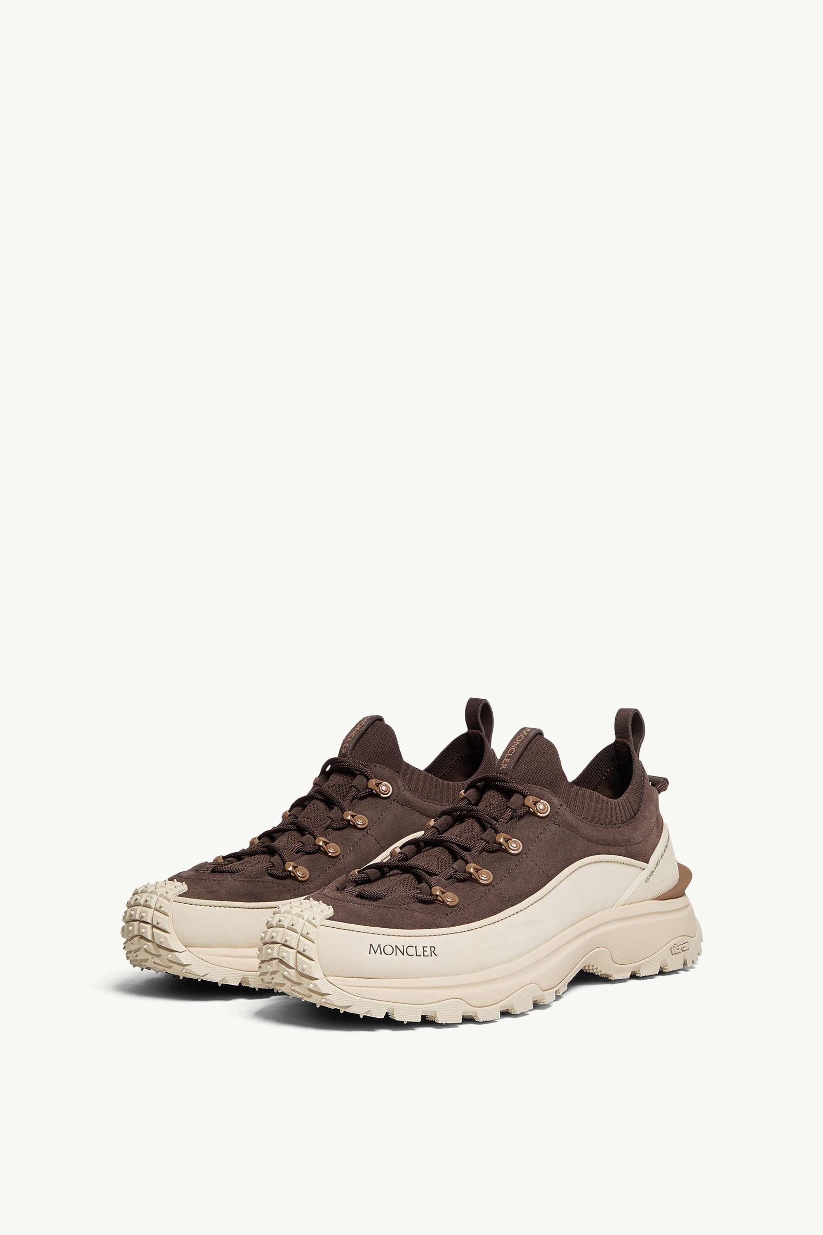 Trailgrip Lite3 Nubuck & Suede Trainers Women Beige Moncler 3