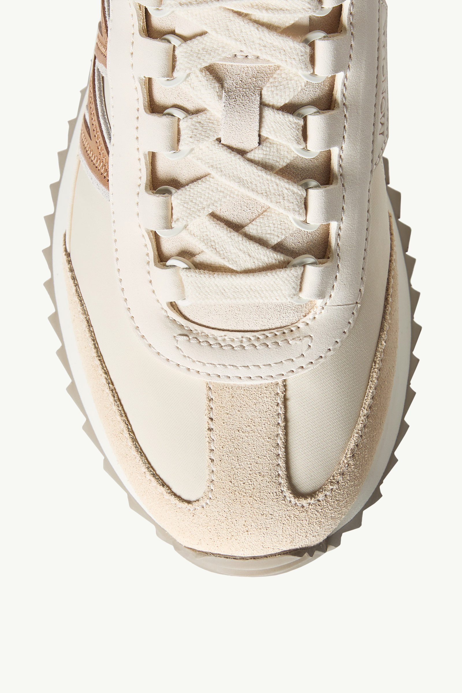 Pacey2 Suede & Nubuck Trainers Women Light Beige Moncler 2