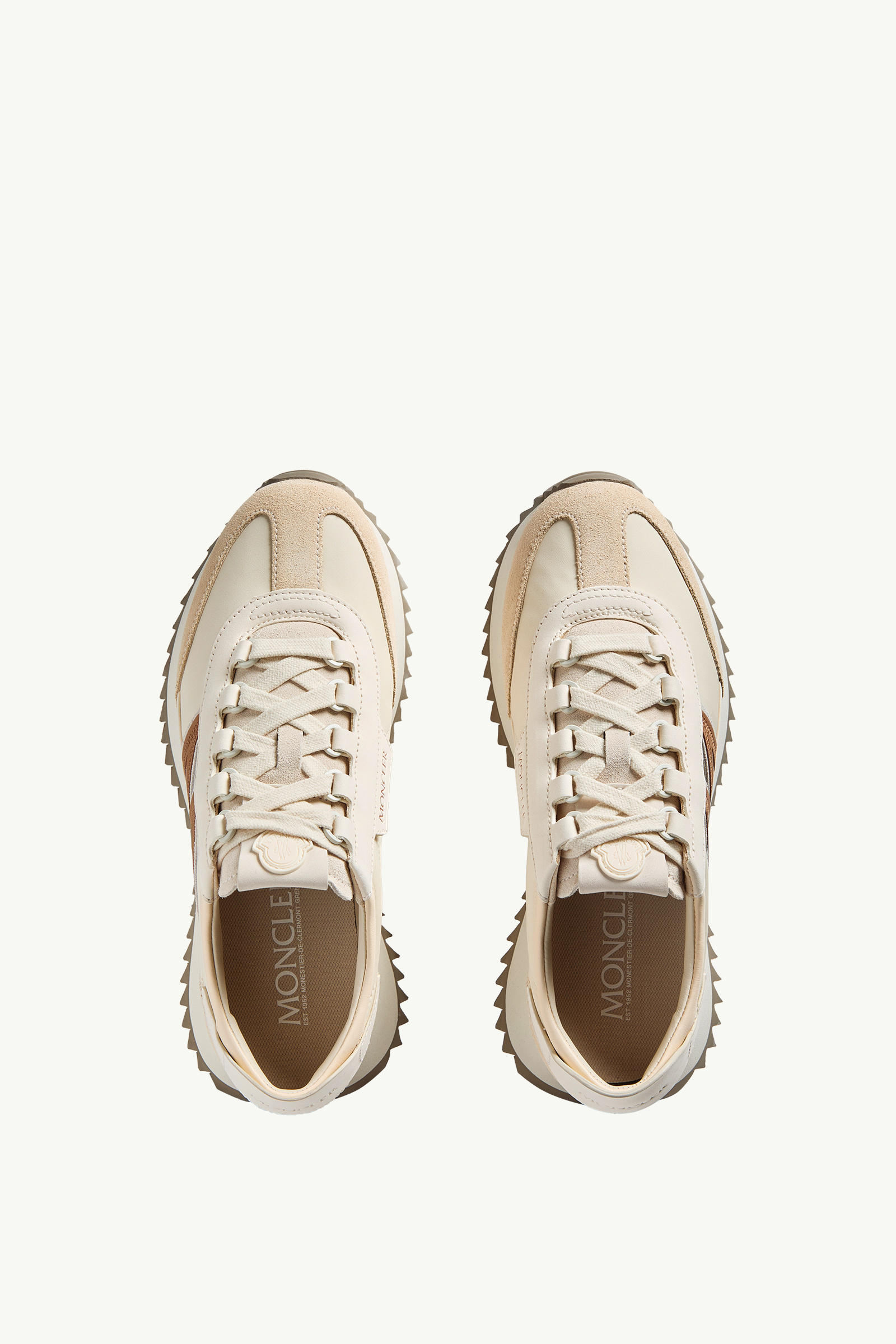 Pacey2 Suede & Nubuck Trainers Women Light Beige Moncler 5