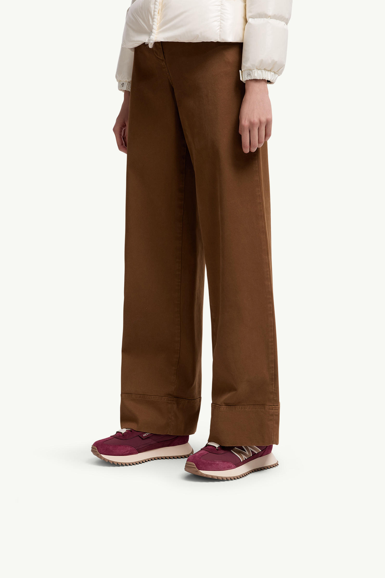 Pacey2 Suede & Nubuck Trainers Women Burgundy Moncler 1