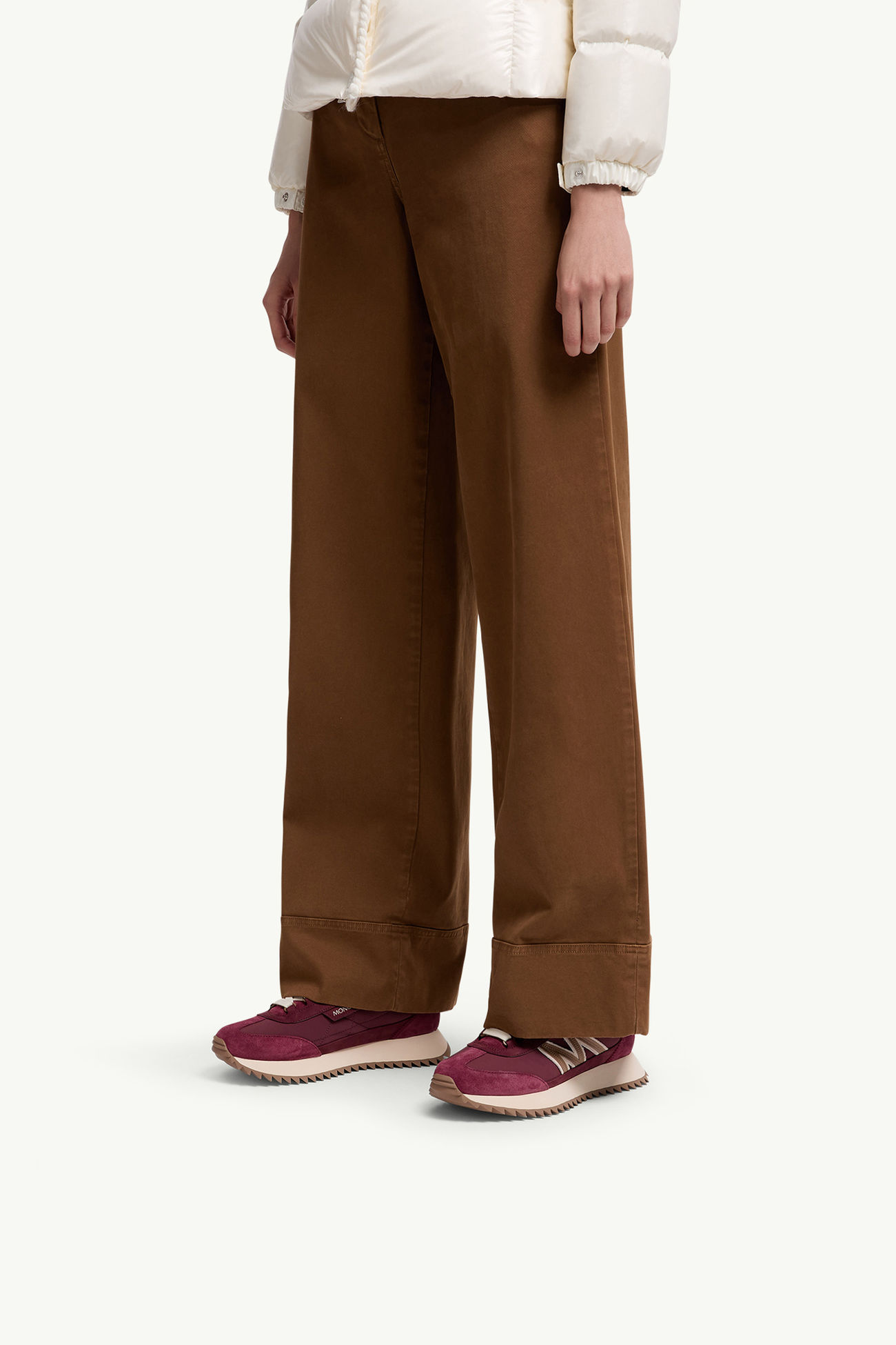 Pacey2麂皮磨絨革運動鞋 女士 酒紅色 Moncler 1