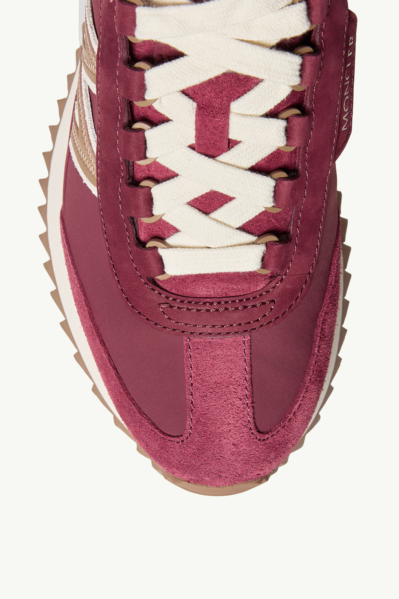 Pacey2 Suede & Nubuck Trainers Women Burgundy Moncler 2