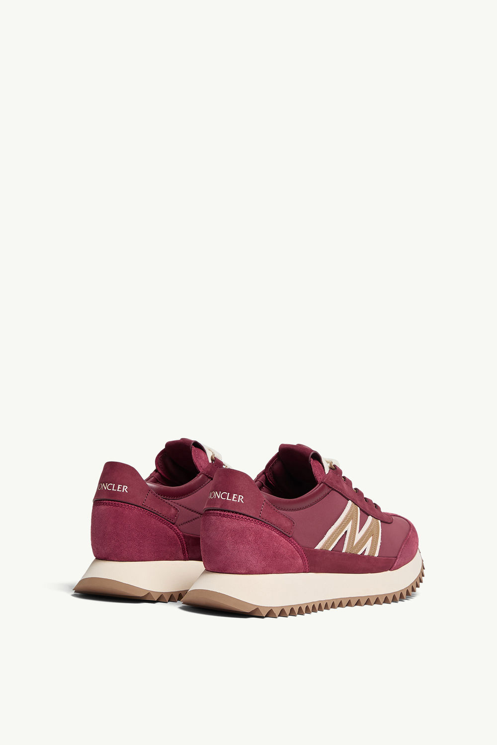 Pacey2 Suede & Nubuck Trainers Women Burgundy Moncler 4