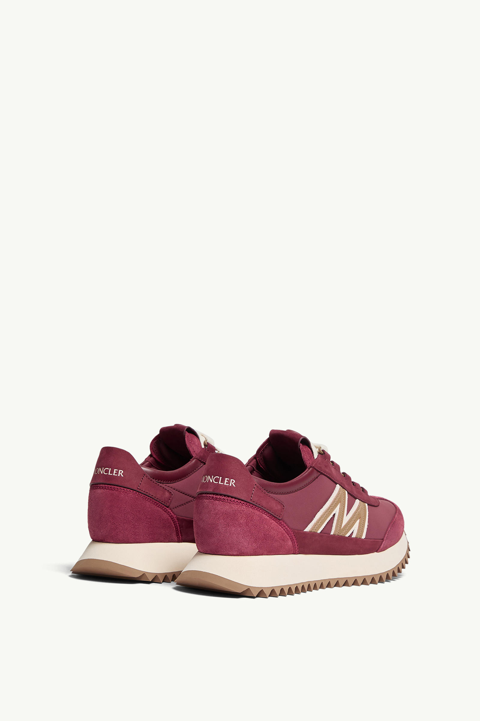 Pacey2 Suede & Nubuck Trainers Women Burgundy Moncler 4
