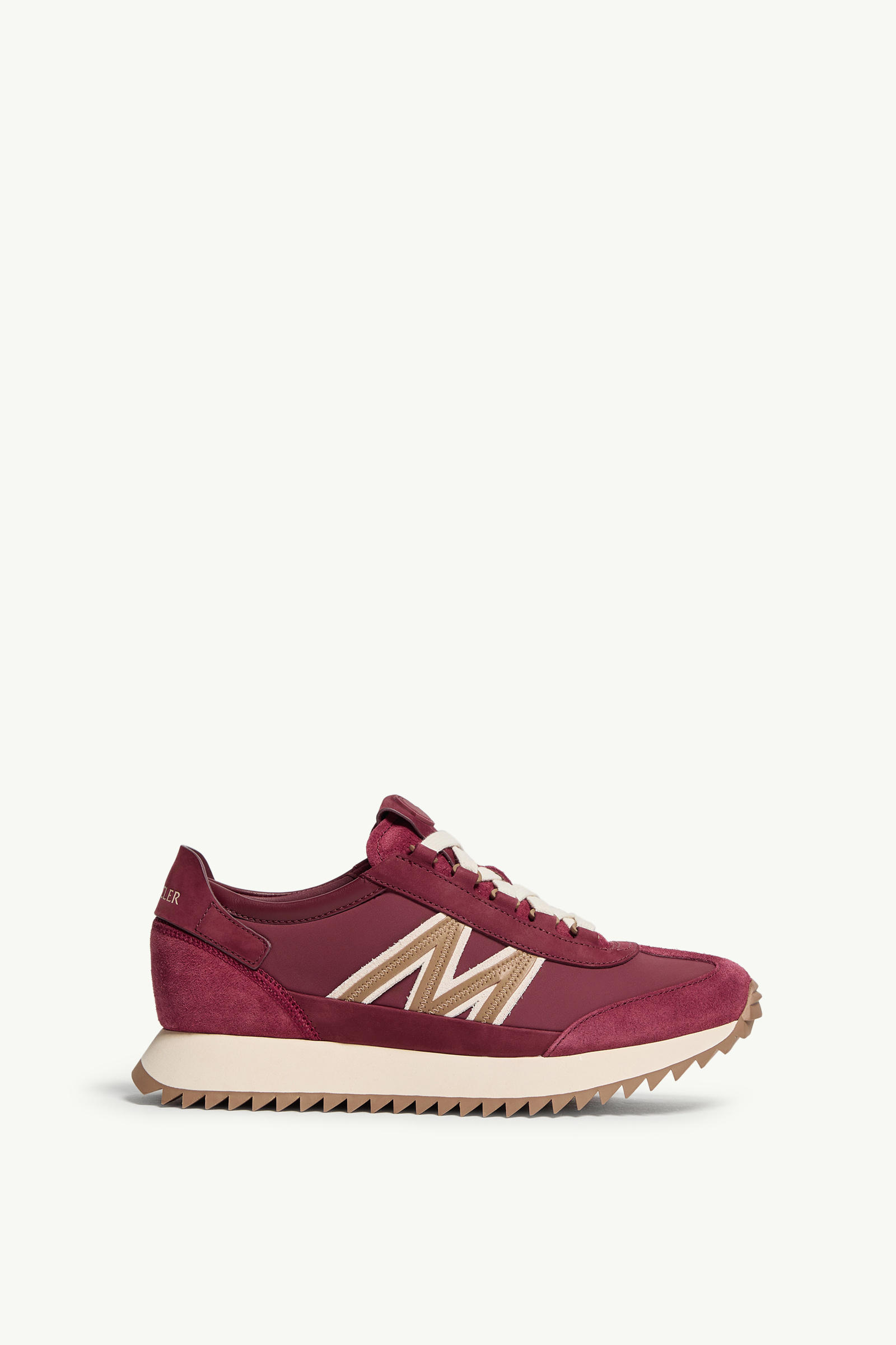 Pacey2 Suede & Nubuck Trainers Women Burgundy Moncler 0