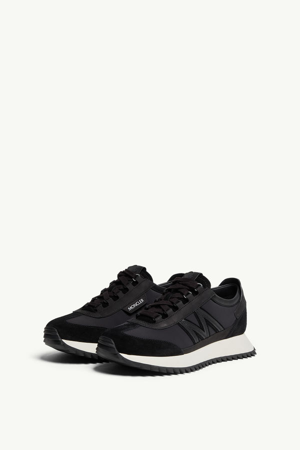 Pacey2 Suede & Nubuck Trainers Women Black Moncler 3