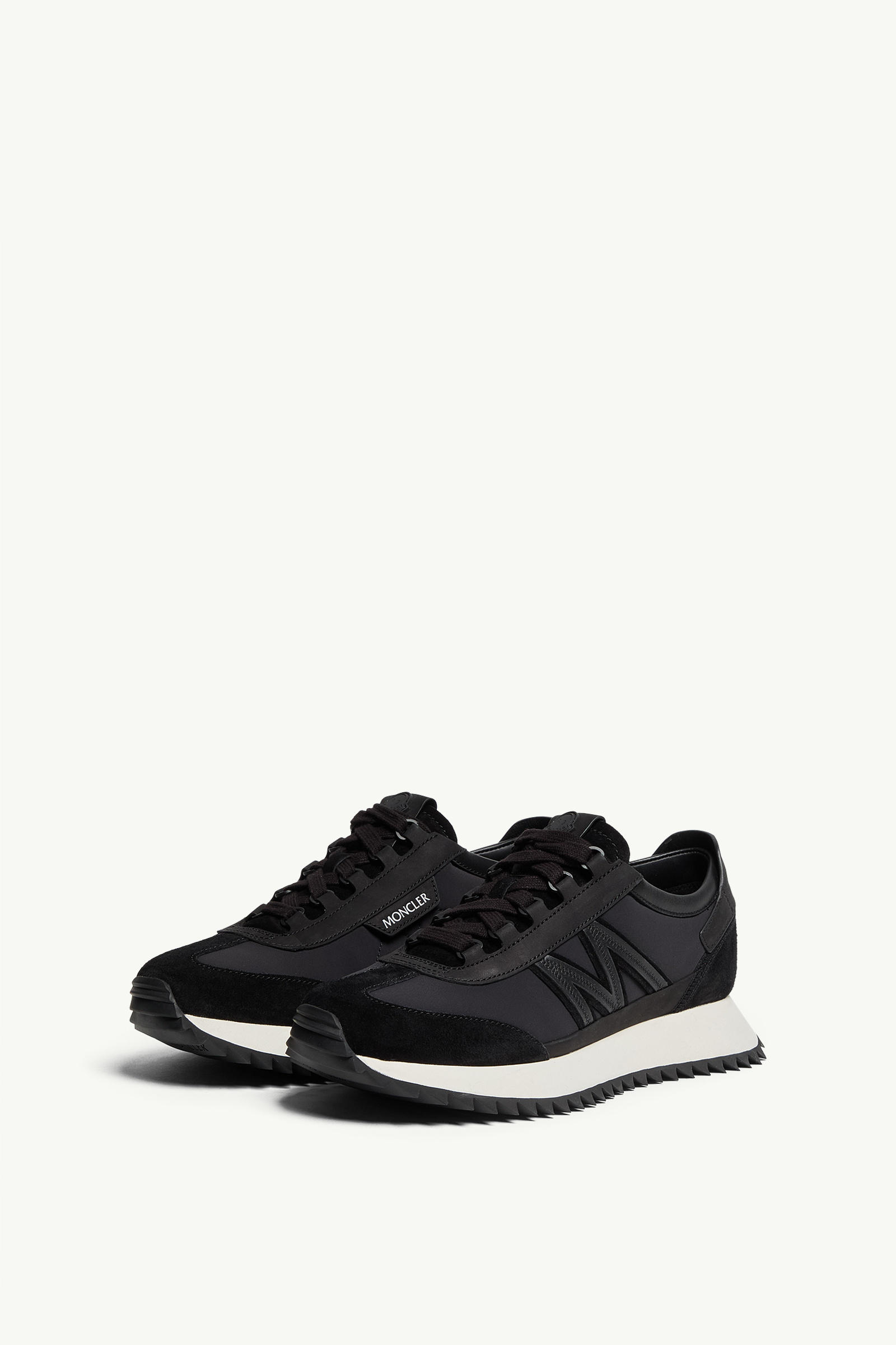 Pacey2 Suede & Nubuck Trainers Women Black Moncler 3