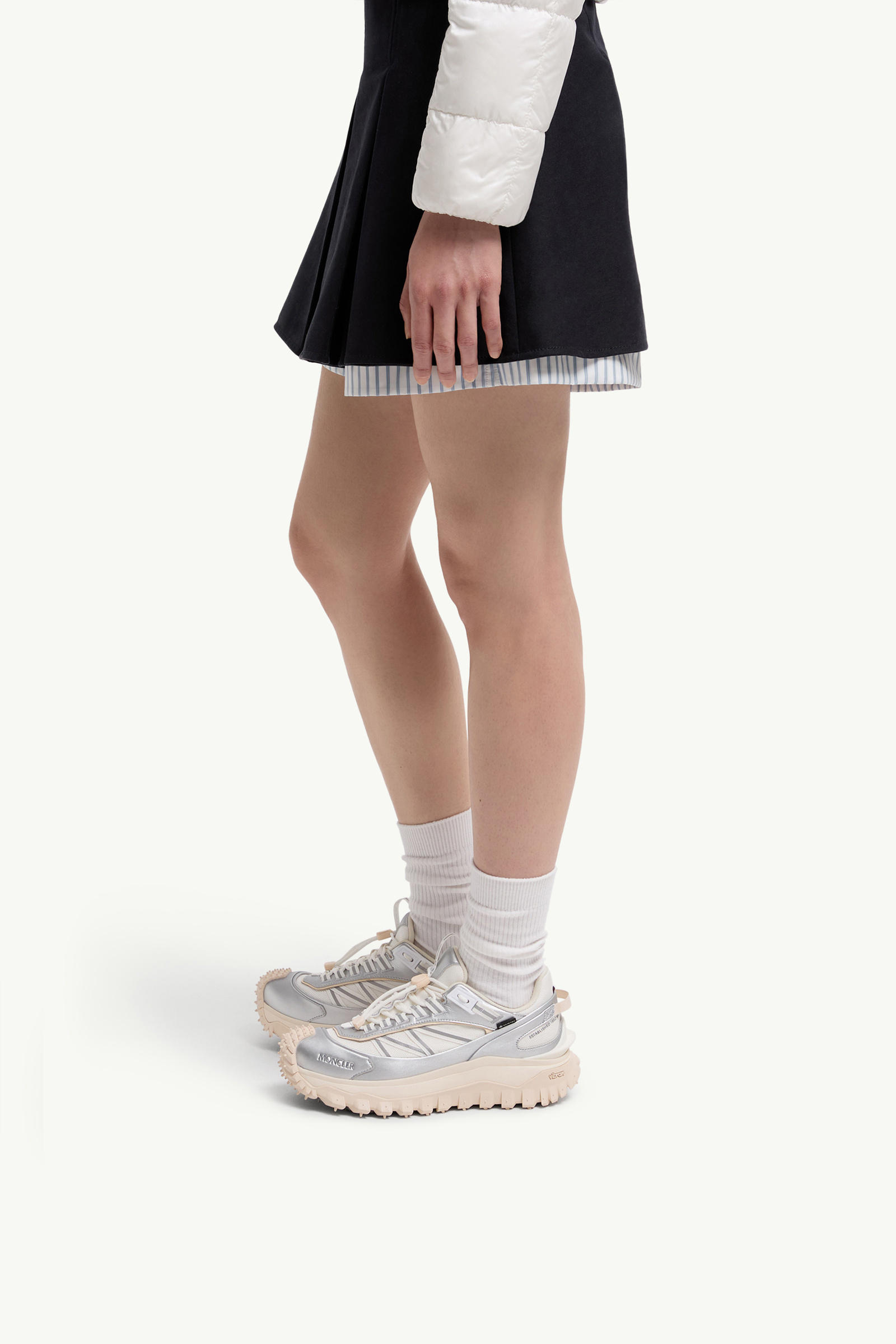 Trailgrip GTX Leather Trainers Women Silver Moncler 1