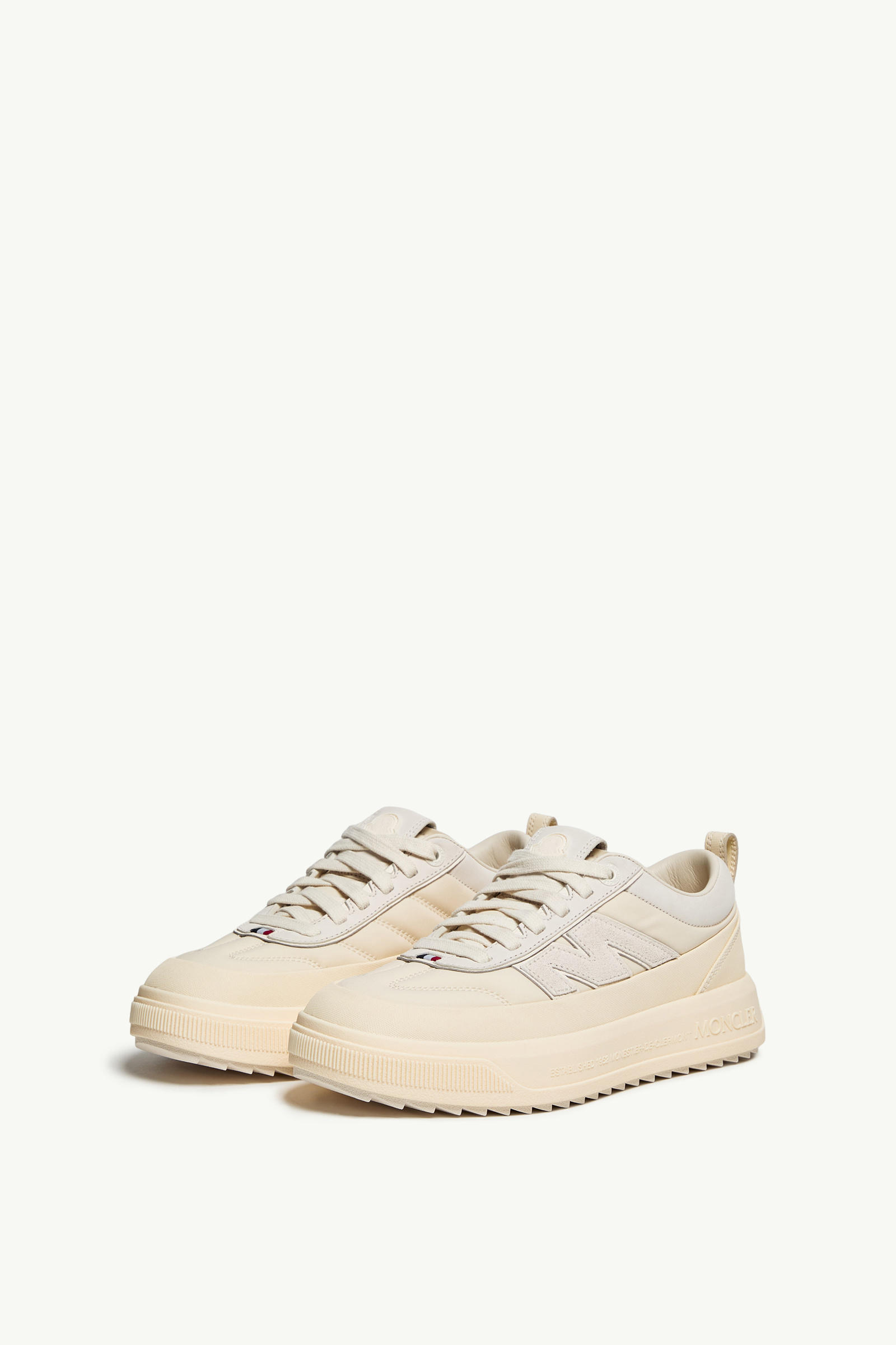 Moncler Altive Nubuck & Suede Trainers Women Light Beige Moncler 3