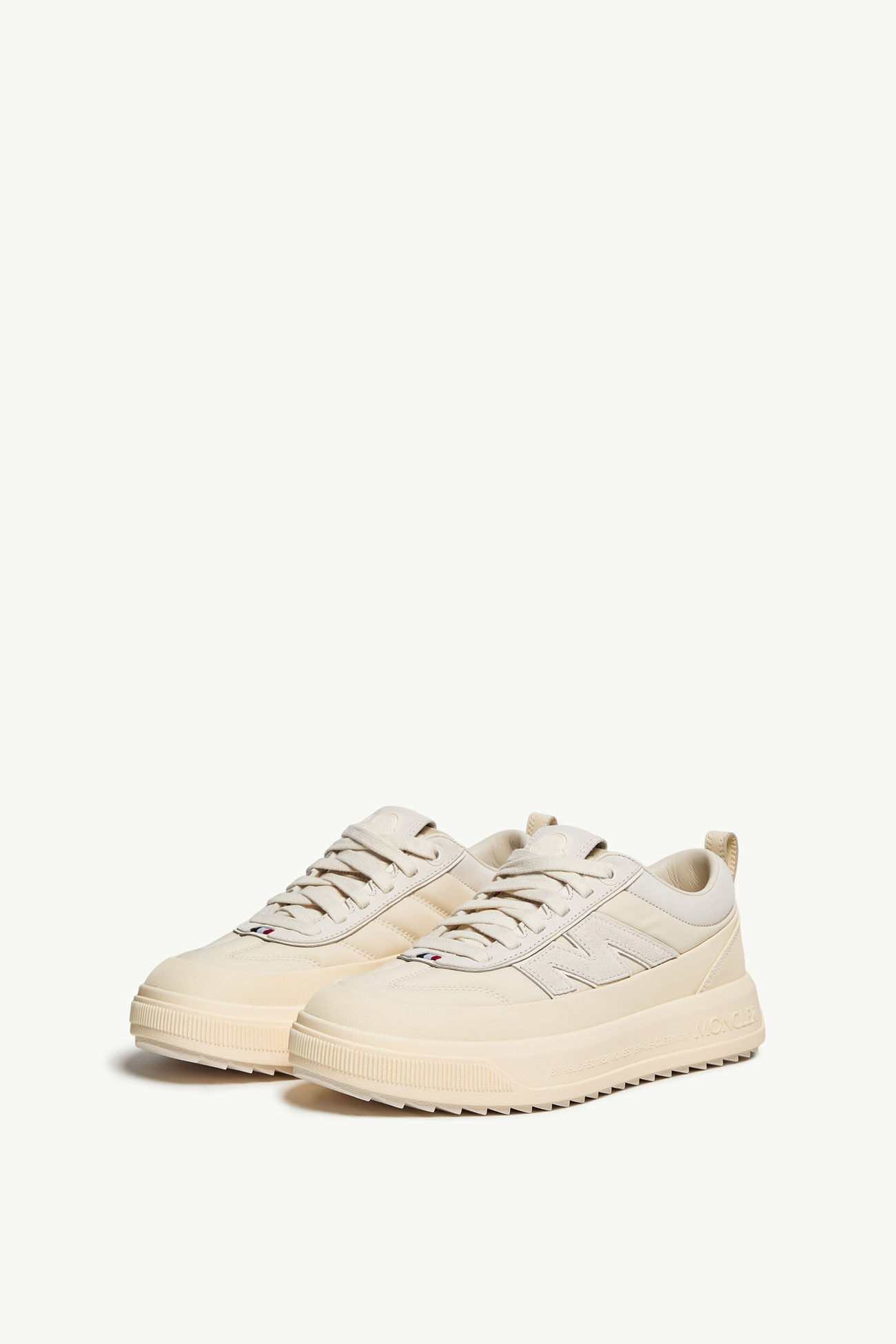 Moncler Altive Sneaker aus Nubuk und Wildleder Damen Hellbeige Moncler 3