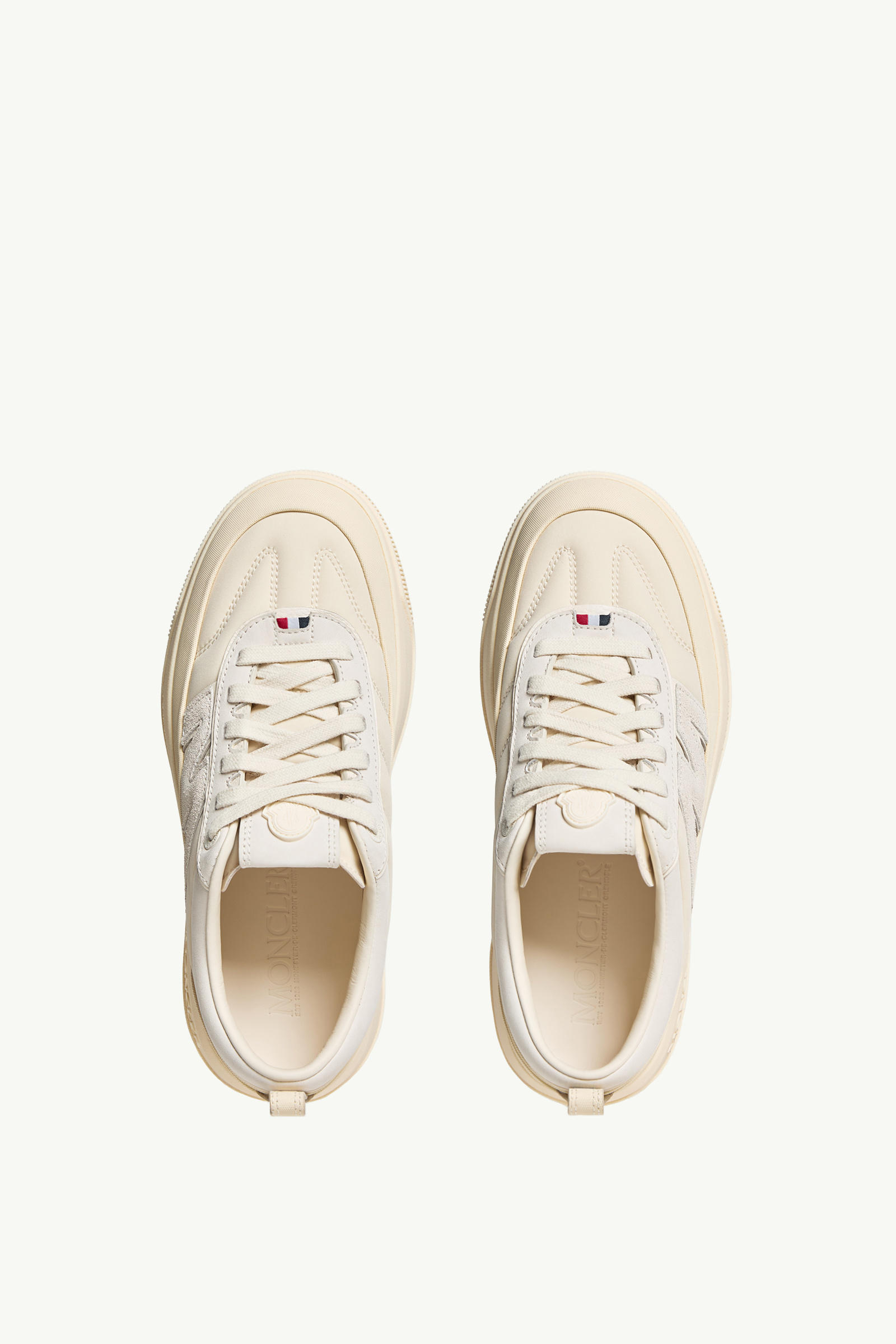 Moncler Altive Nubuck & Suede Trainers Women Light Beige Moncler 5