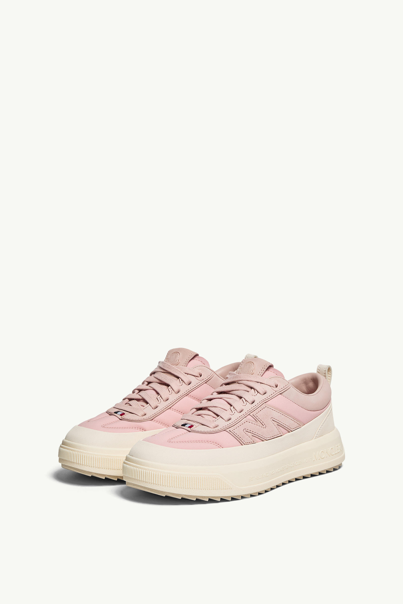 Moncler Altive Nubuck & Suede Trainers Women Pink Moncler 3