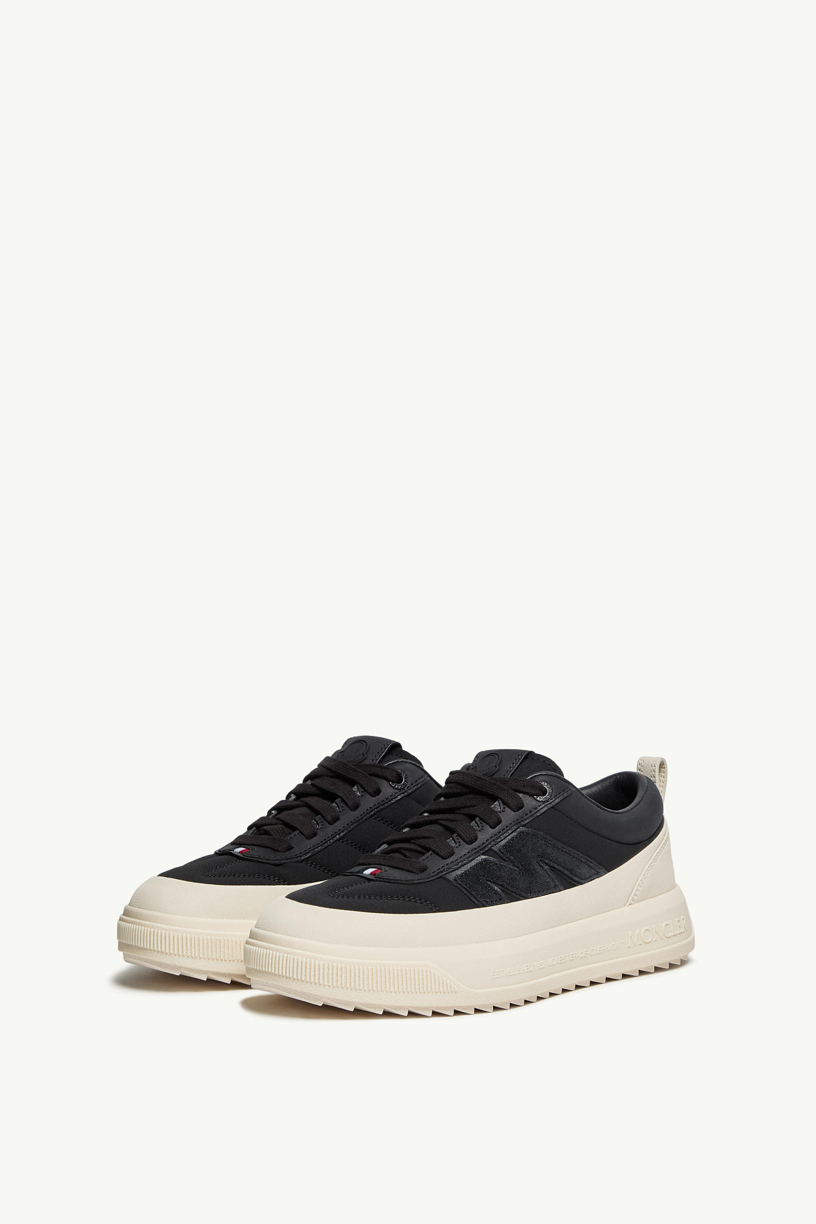 Moncler Altive磨絨革和麂皮運動鞋 女士 黑色 Moncler 3