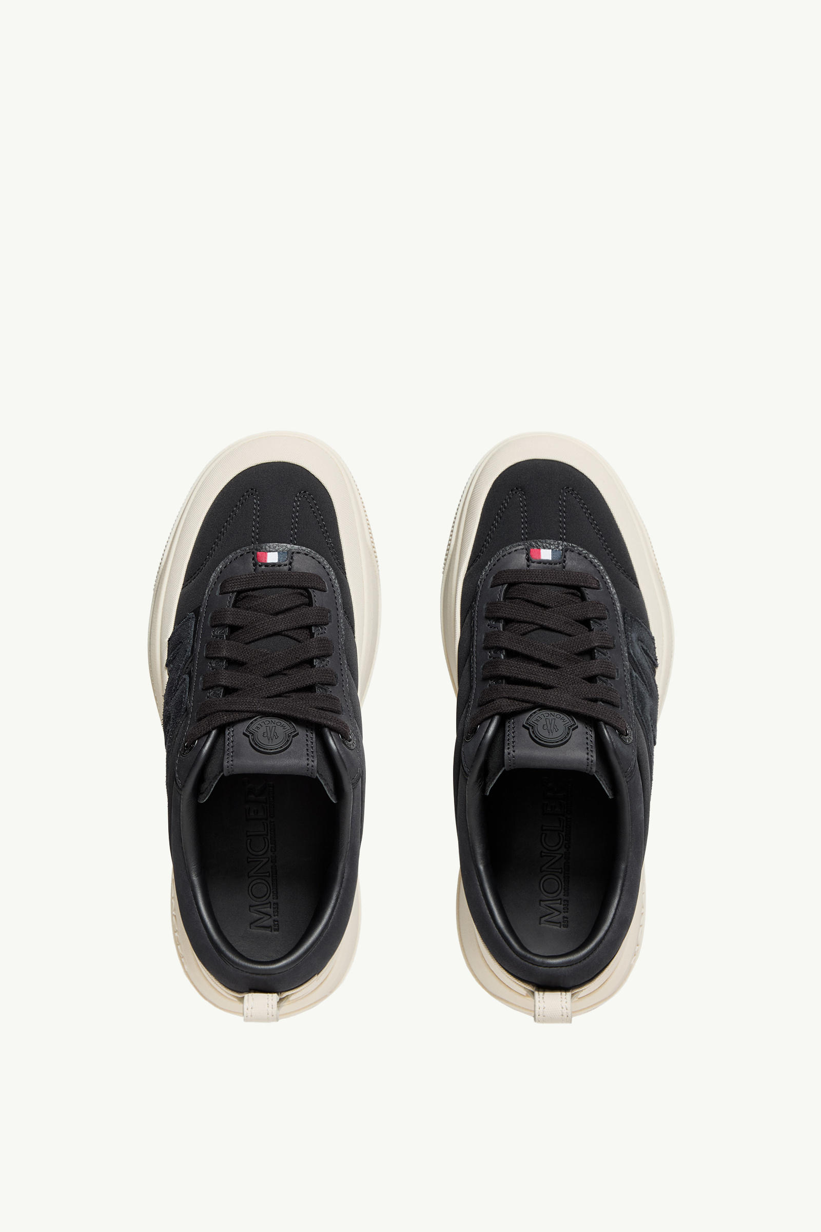 Moncler Altive磨絨革和麂皮運動鞋 女士 黑色 Moncler 5