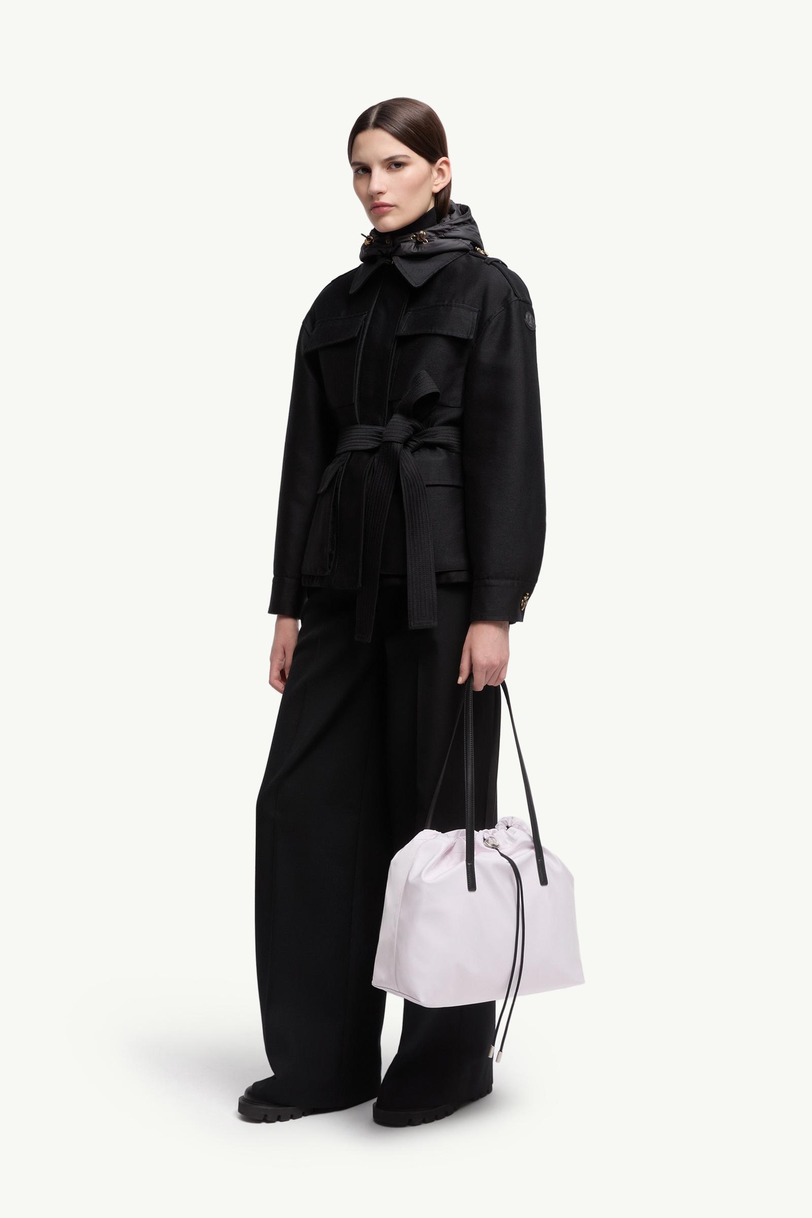 モンクレール MICROトートバッグ ブラック MONCLER 24SS新作 モンクレール レディース MINI KNIT TOTE