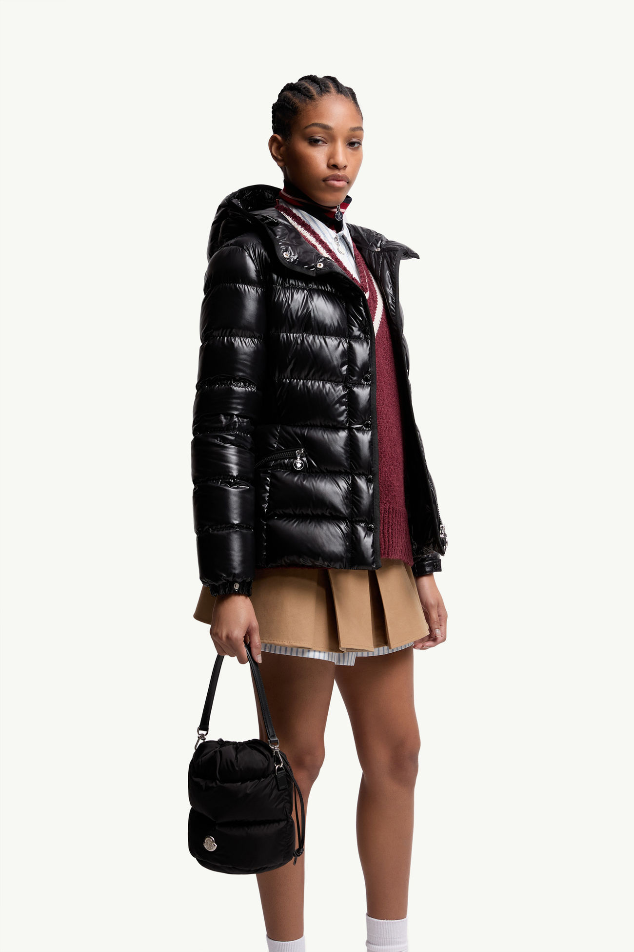 Caradoc wasserabweisende Bucket Bag Damen Schwarz Moncler 1