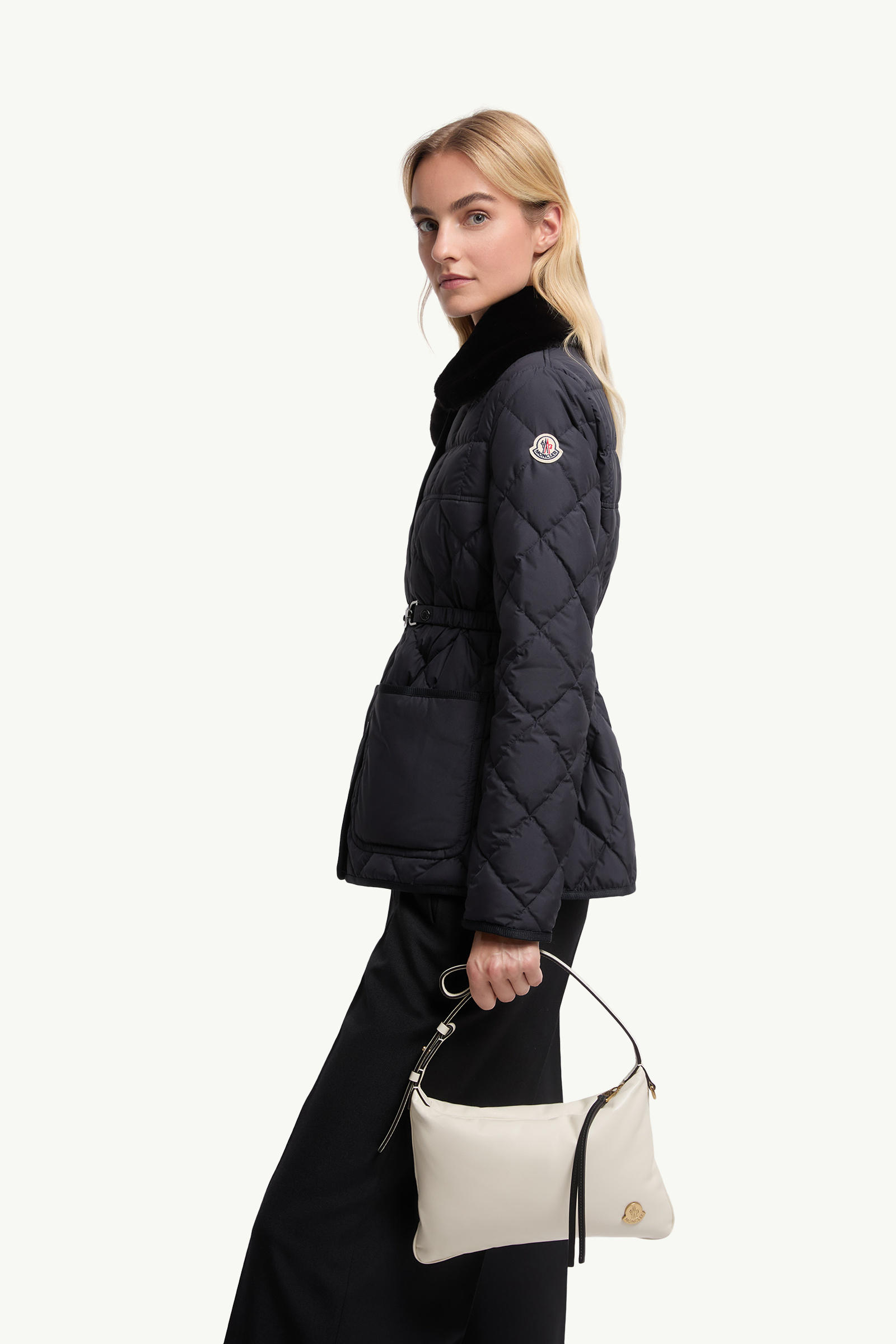 Vetta Nappa Leather Shoulder Bag Women White Moncler 1