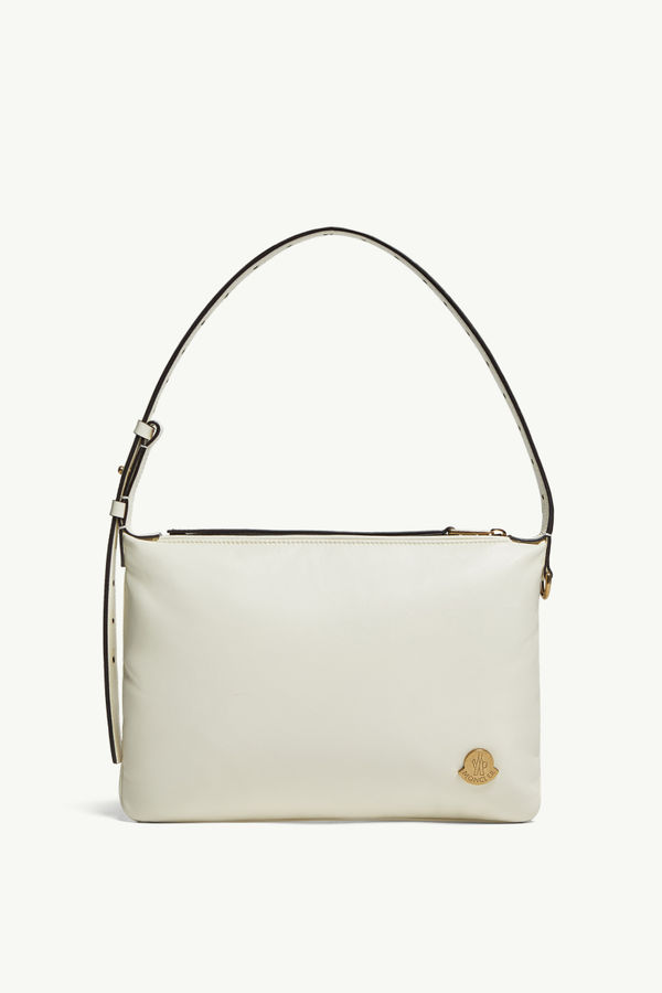 Sac porté épaule en cuir nappa Vetta Femmes Blanc Moncler 0