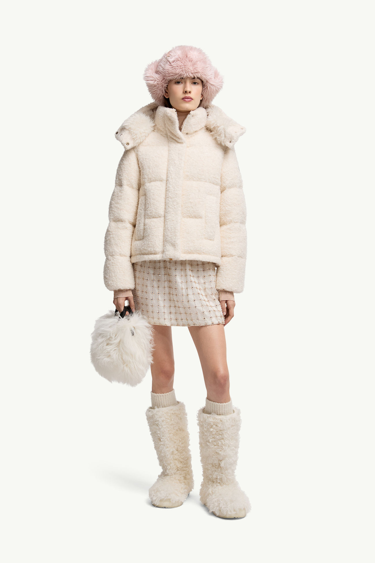 Caradoc羔羊毛袖珍手提袋 女士 白色 Moncler 1