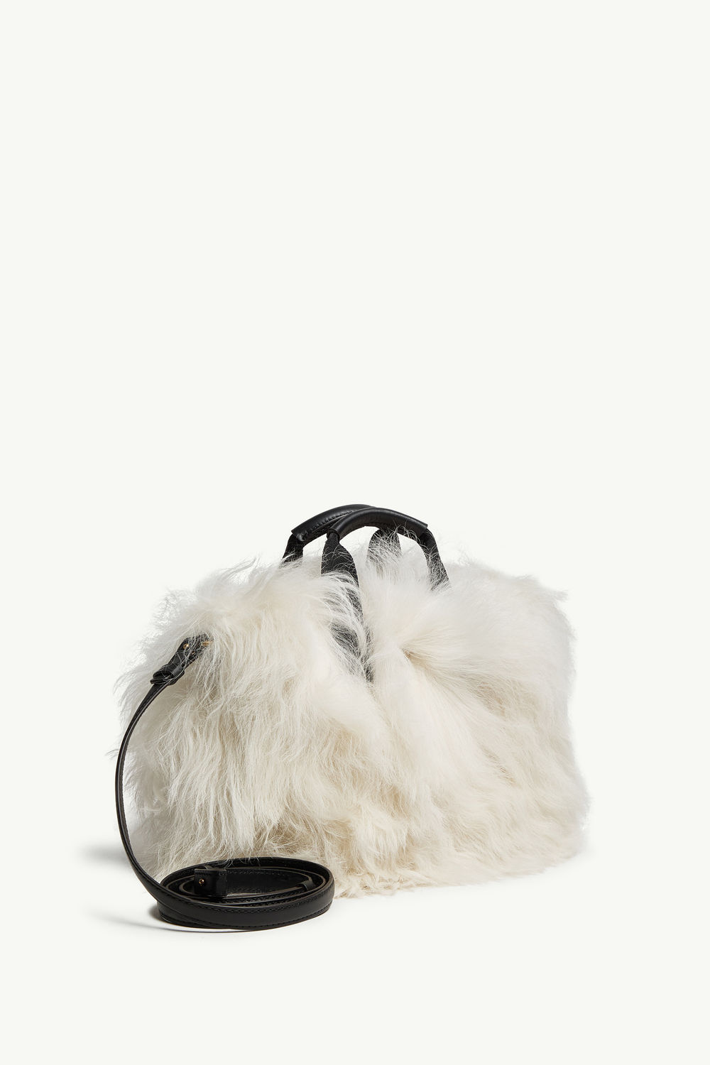 Micro Caradoc Shearling Tote Bag Women White Moncler 2