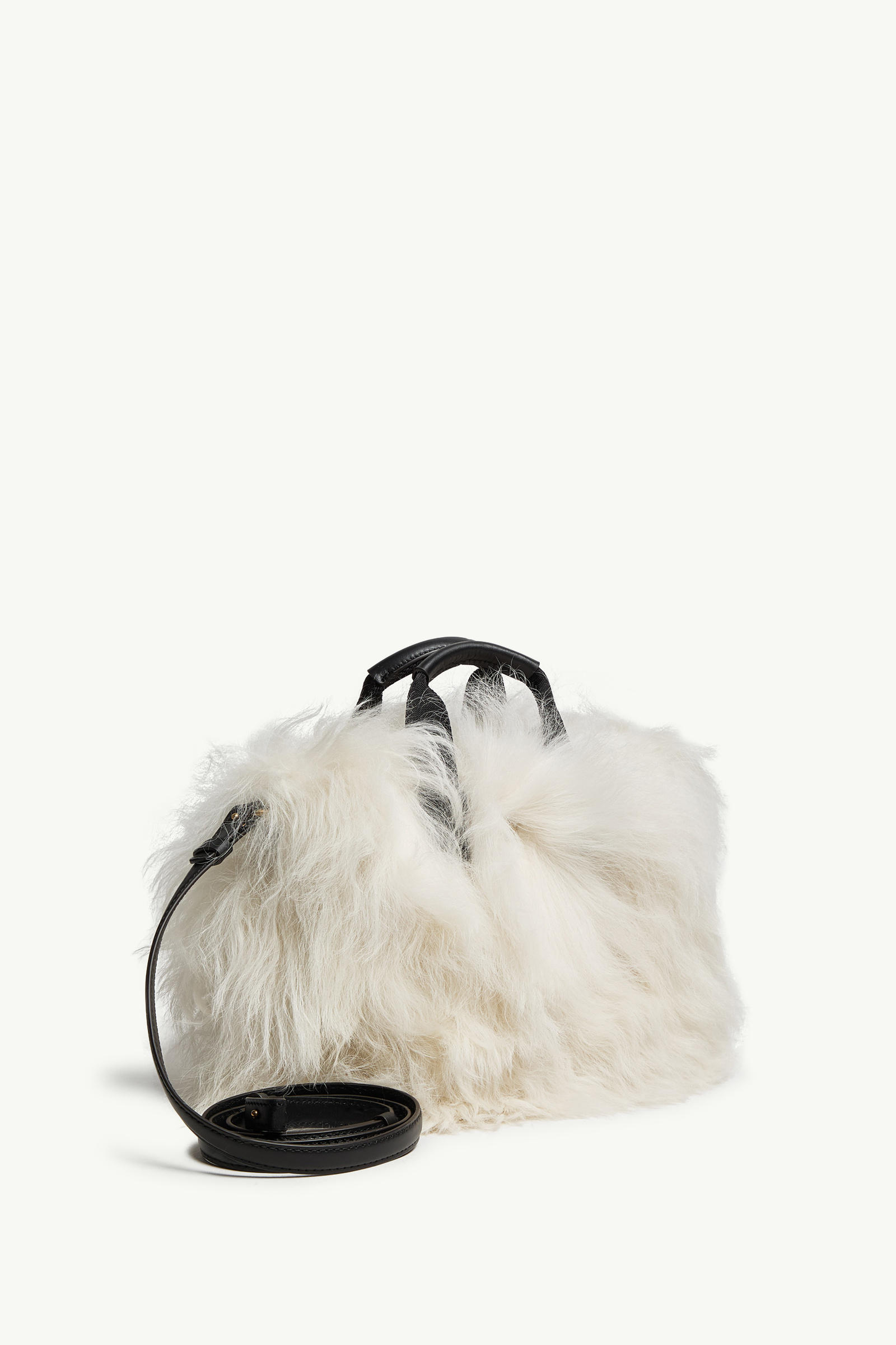 Micro Caradoc Shearling Tote Bag Women White Moncler 2