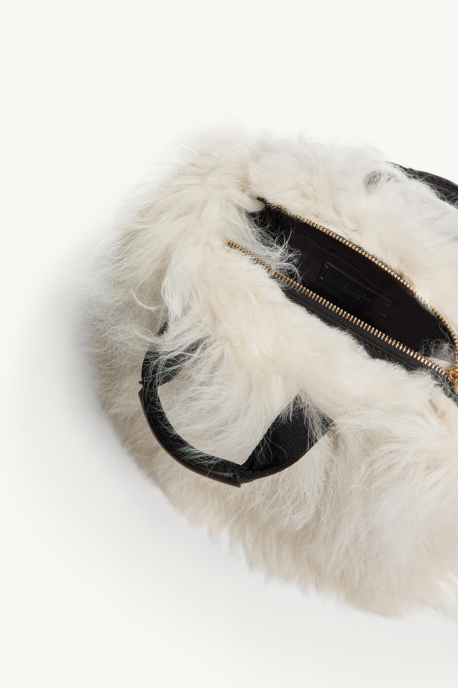 White Micro Caradoc Shearling Tote Bag - Bags & Small Accessories