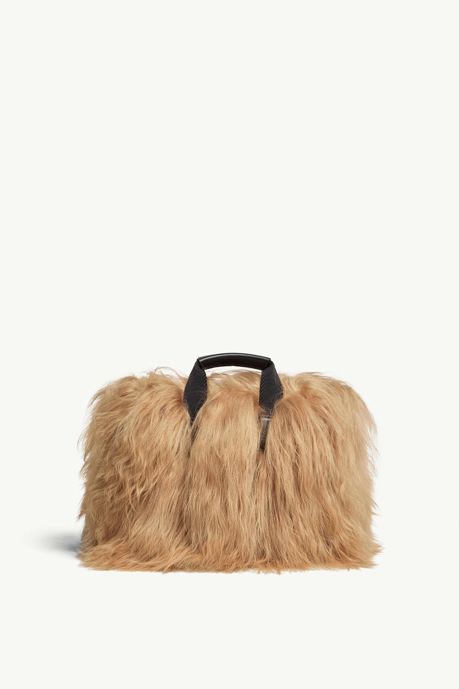 Micro Caradoc Shearling Tote Bag Women Beige Moncler 3