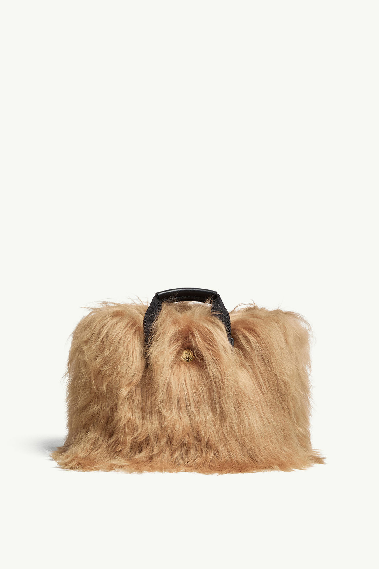 Micro cabas Caradoc en shearling Femmes Beige Moncler 0