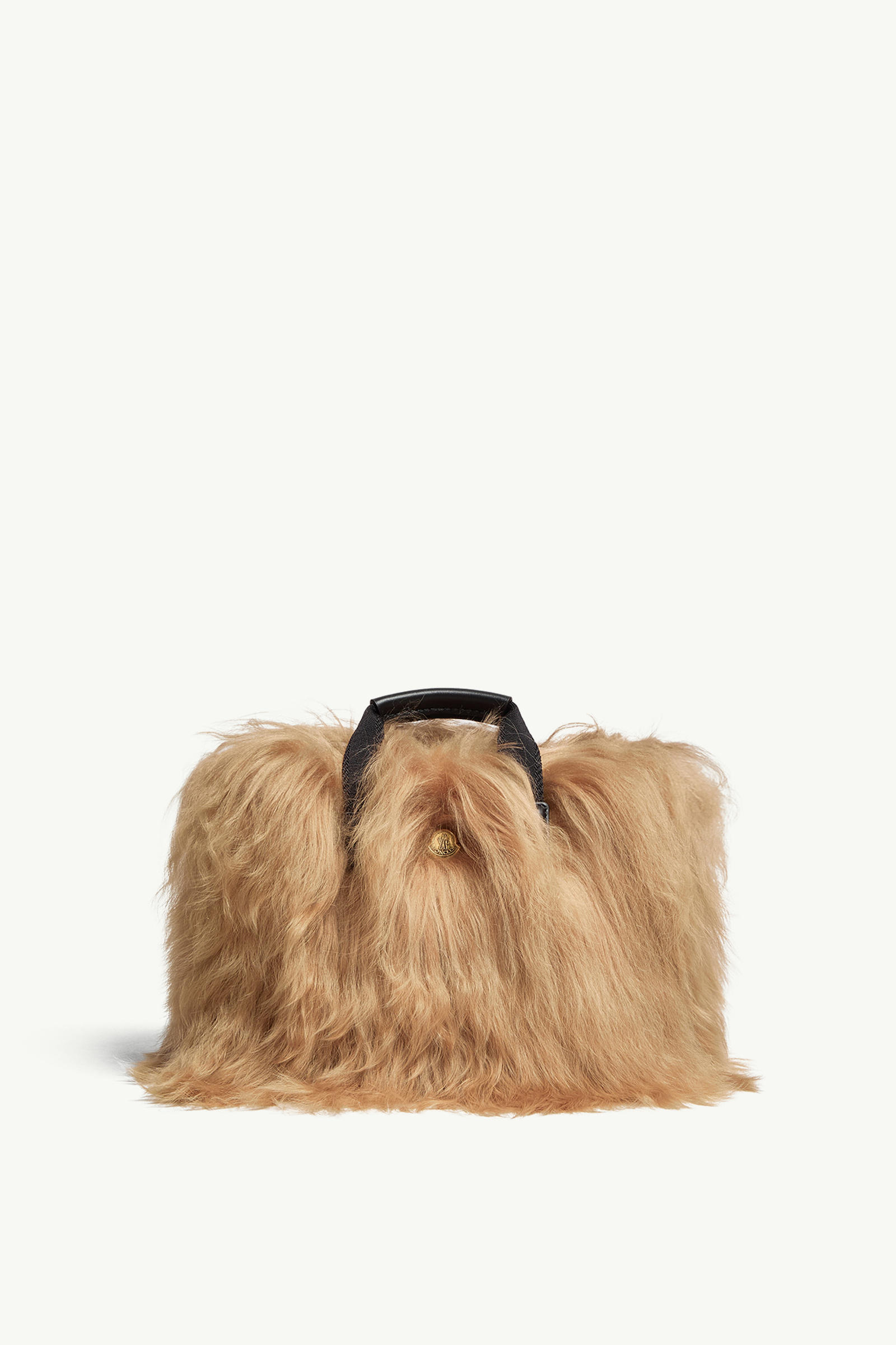 Micro Caradoc Shearling Tote Bag Women Beige Moncler 0