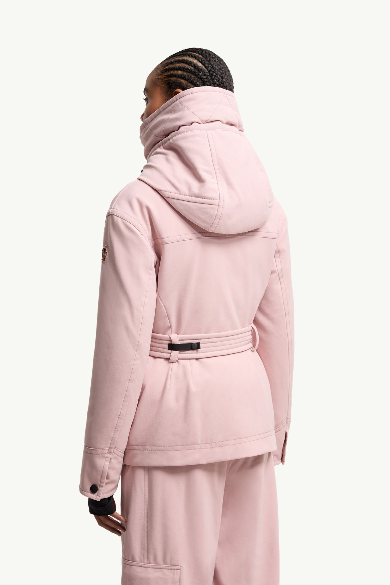 Chaqueta plumífero de esquí con capucha Isle Mujer Rosado Moncler 4