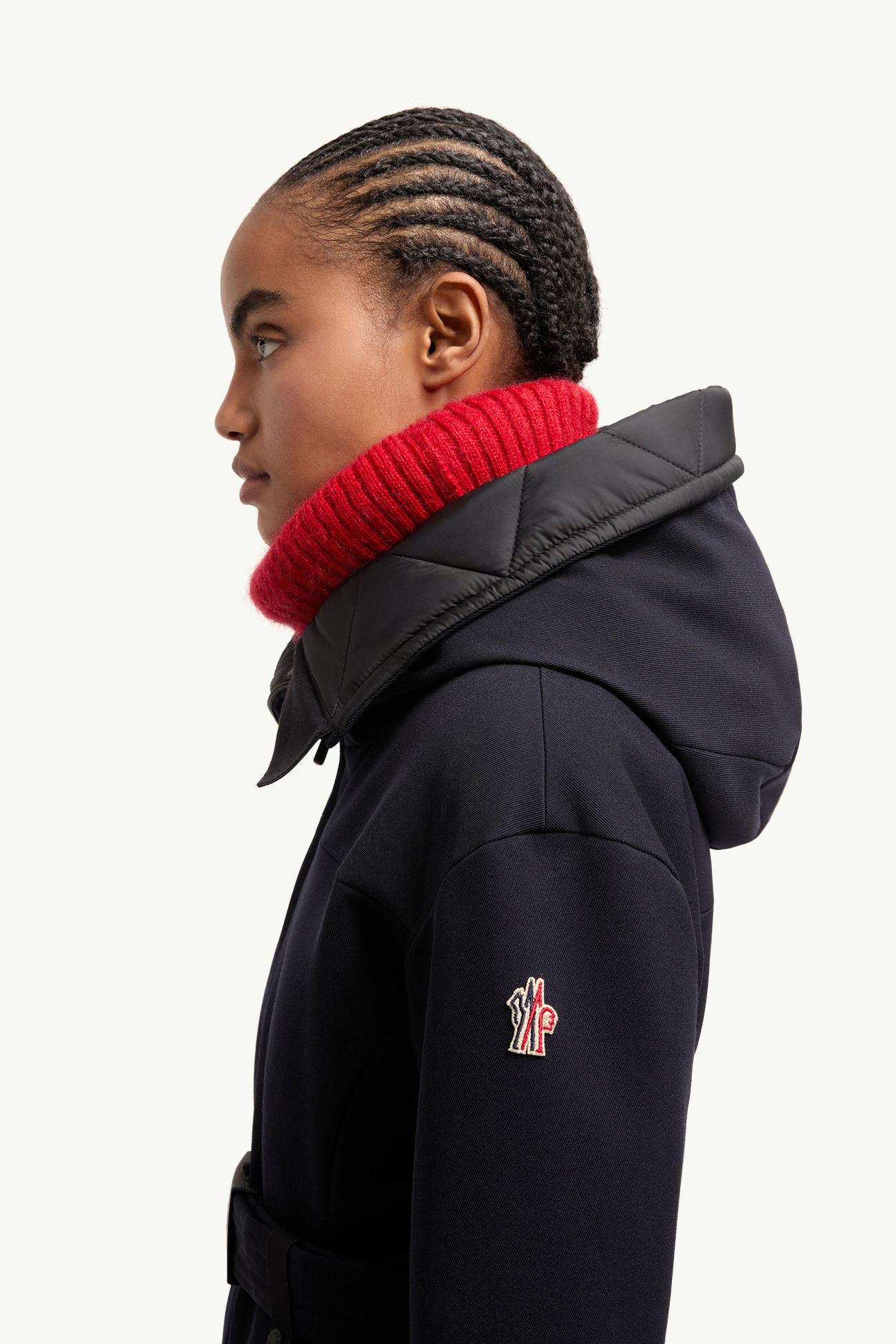 Giacca da Sci Imbottita Blaye con Cappuccio e Ricamo Donna Blu Navy Moncler 1