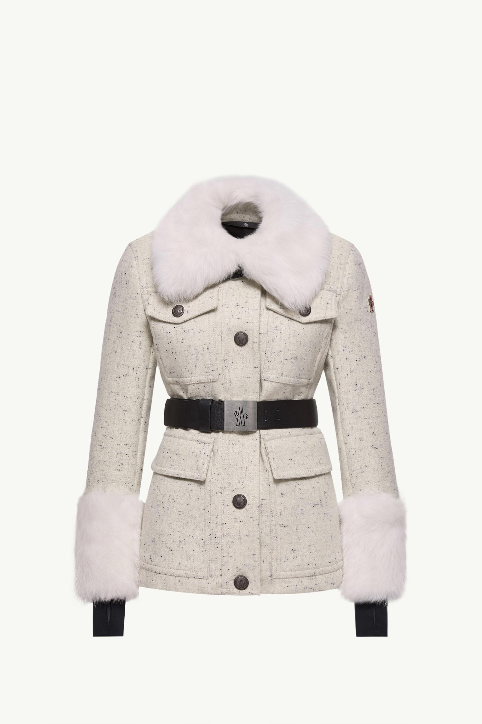 Giacca field Devez in lana con dettaglio in shearling Donna Bianco Moncler, 1 of 0