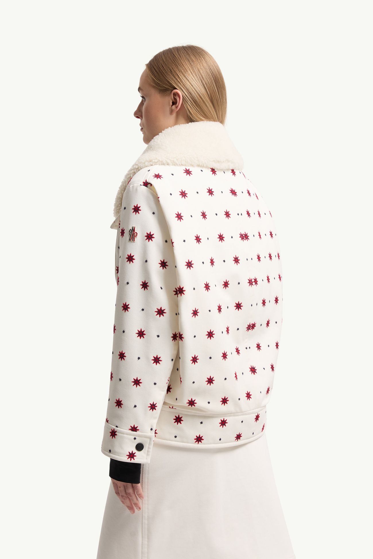 Larient Geometric Pattern Down Shirt Jacket Women White Moncler 4