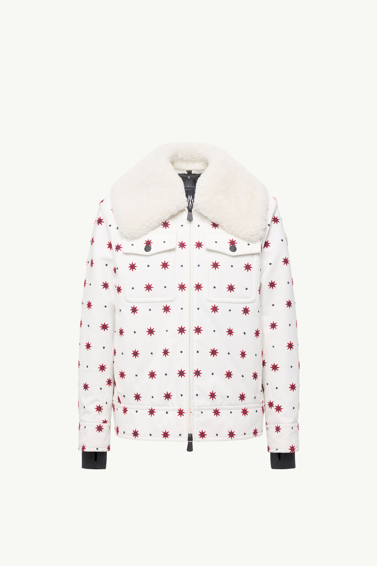 Larient Geometric Pattern Down Shirt Jacket Women White Moncler 2