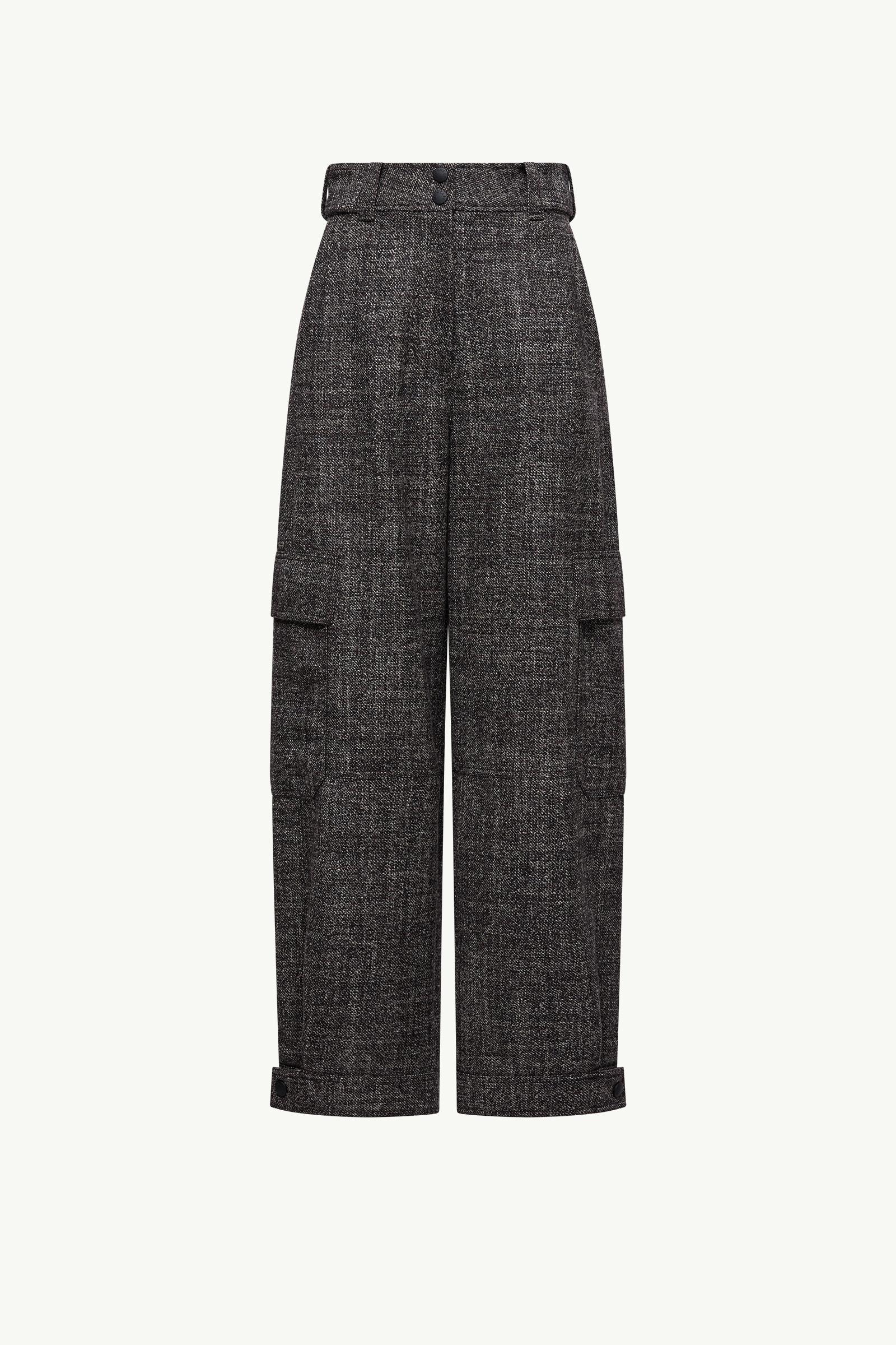 Mouliné Wool Cargo Trousers Women Dark Gray Moncler, 1 of 0