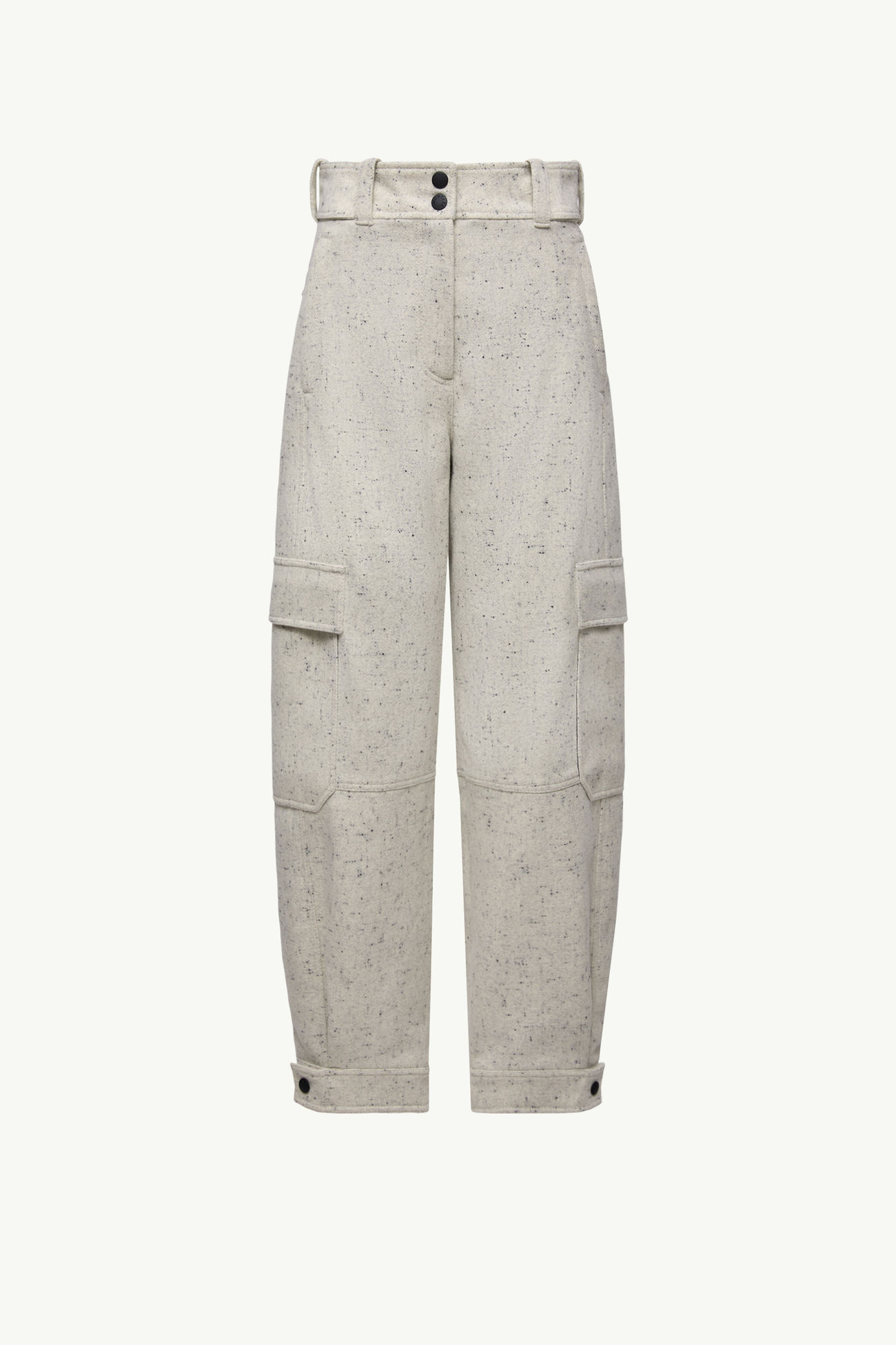Wool Cargo Trousers Women White Moncler 2